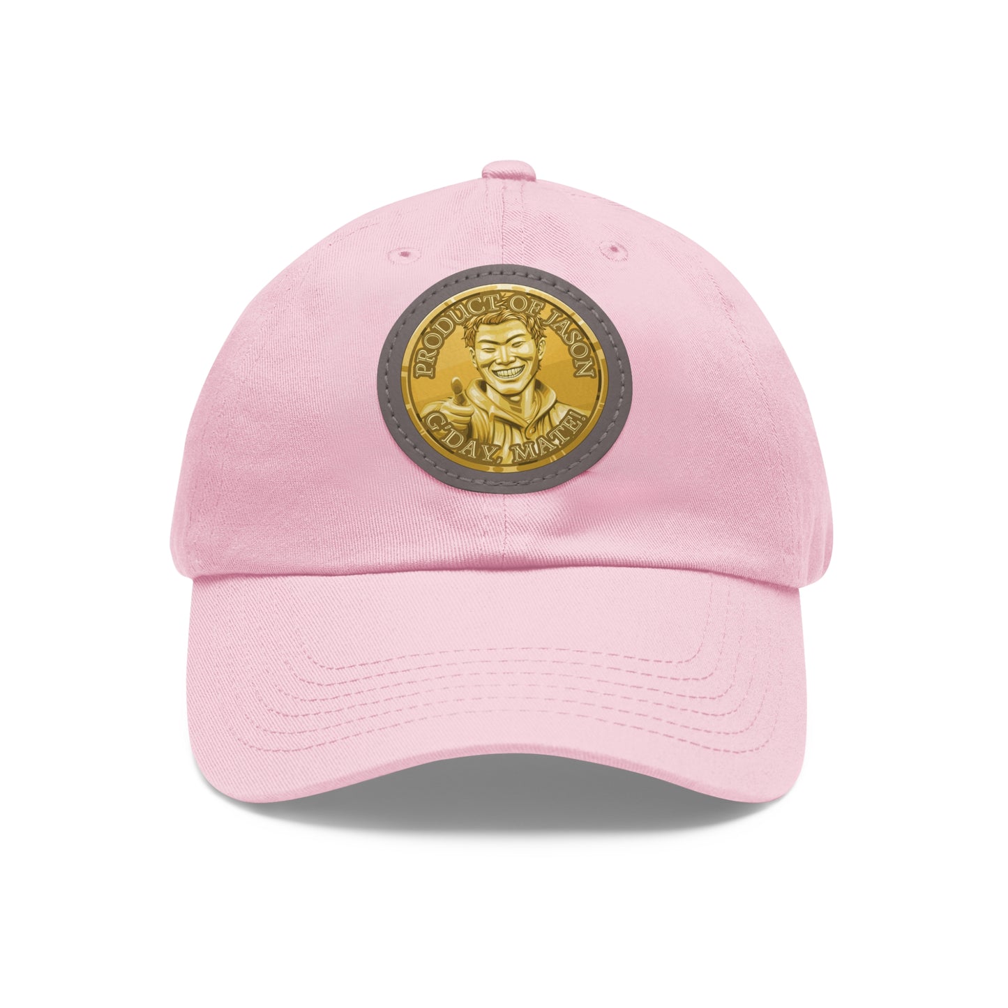 Gold Spirit Coin Leather Patch Hat of He Who Fights With Monsters Jason Asano Gold Coin Hat G'day Mate Product of Jason Ha ts