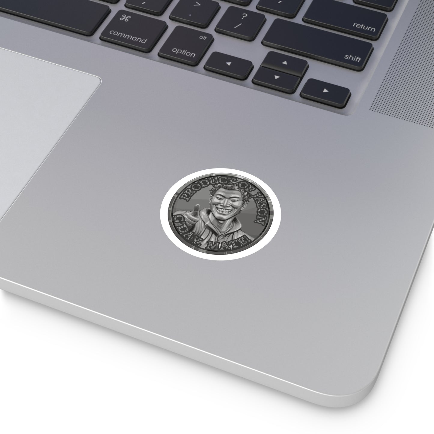 (Indoor/Outdoor) Product of Jason, G'day Mate Iron Rank Spirit Coin Sticker HWFWM Fan Merch Fan Designed Spirit Coin Stickere He Who Fights with Monsters