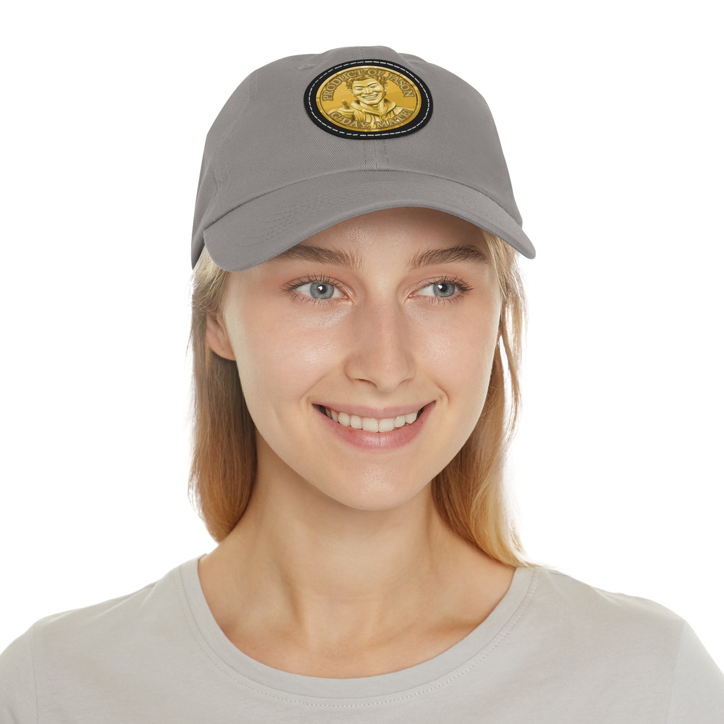 Gold Spirit Coin Leather Patch Hat of He Who Fights With Monsters Jason Asano Gold Coin Hat G'day Mate Product of Jason Ha ts