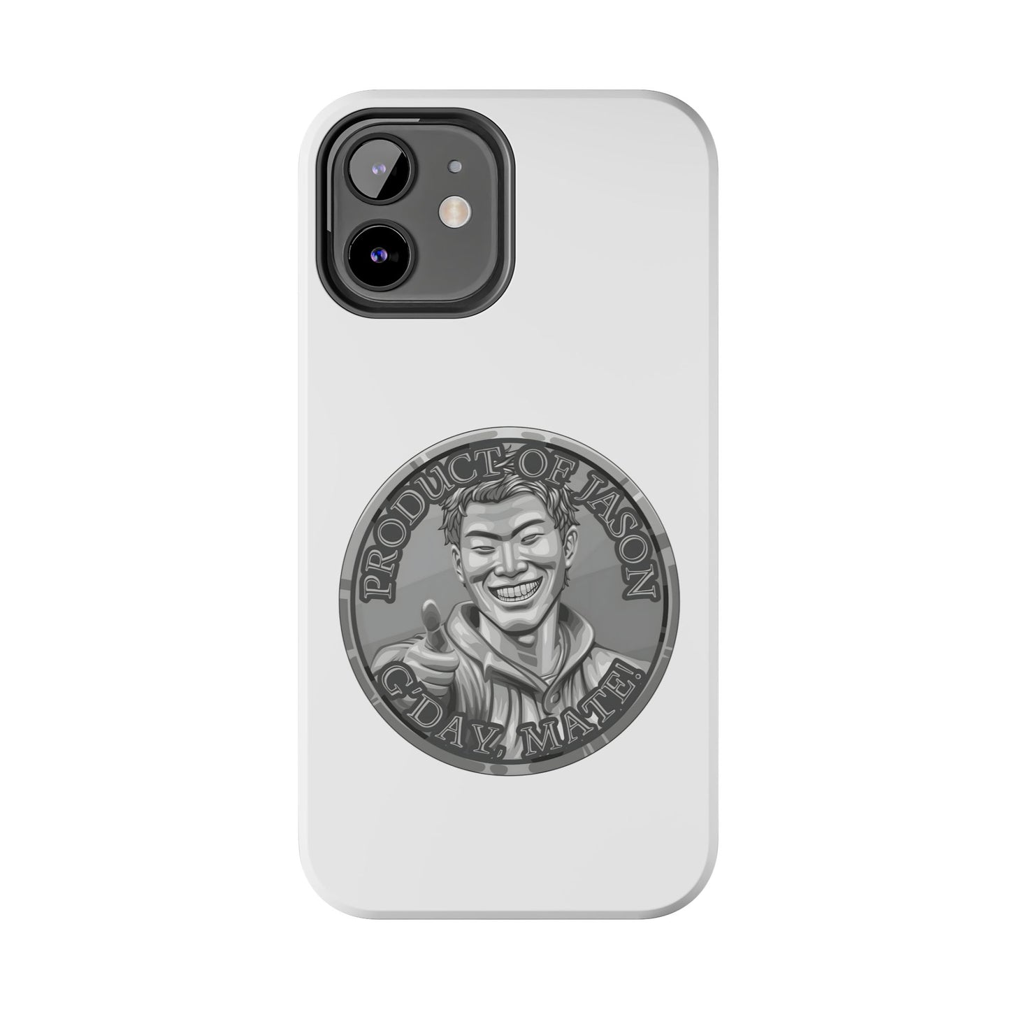 iPhone and Samsung Silver Spirit Coin Tough Phone Case - Durable Protection