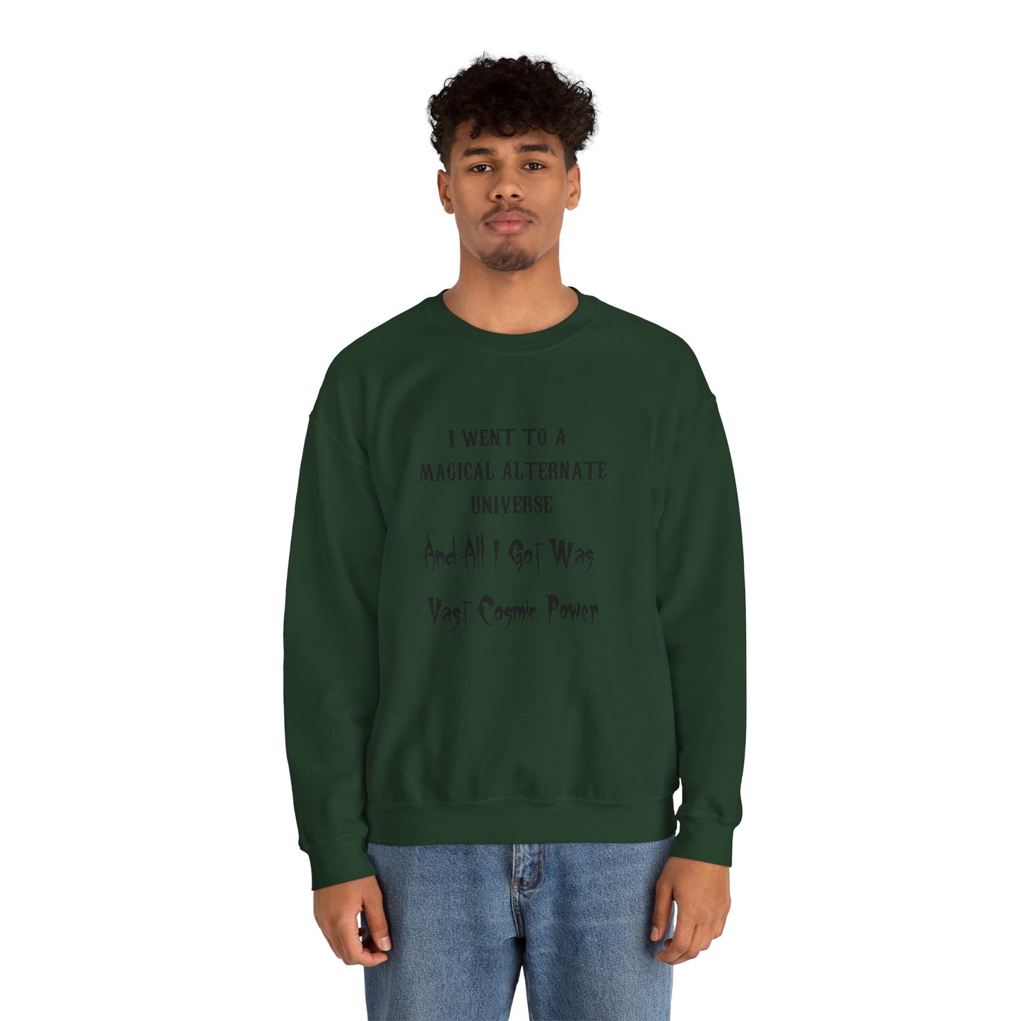 HWFWM Magical Alternate Universe Crewneck Sweatshirt - Vast Cosmic Power Design