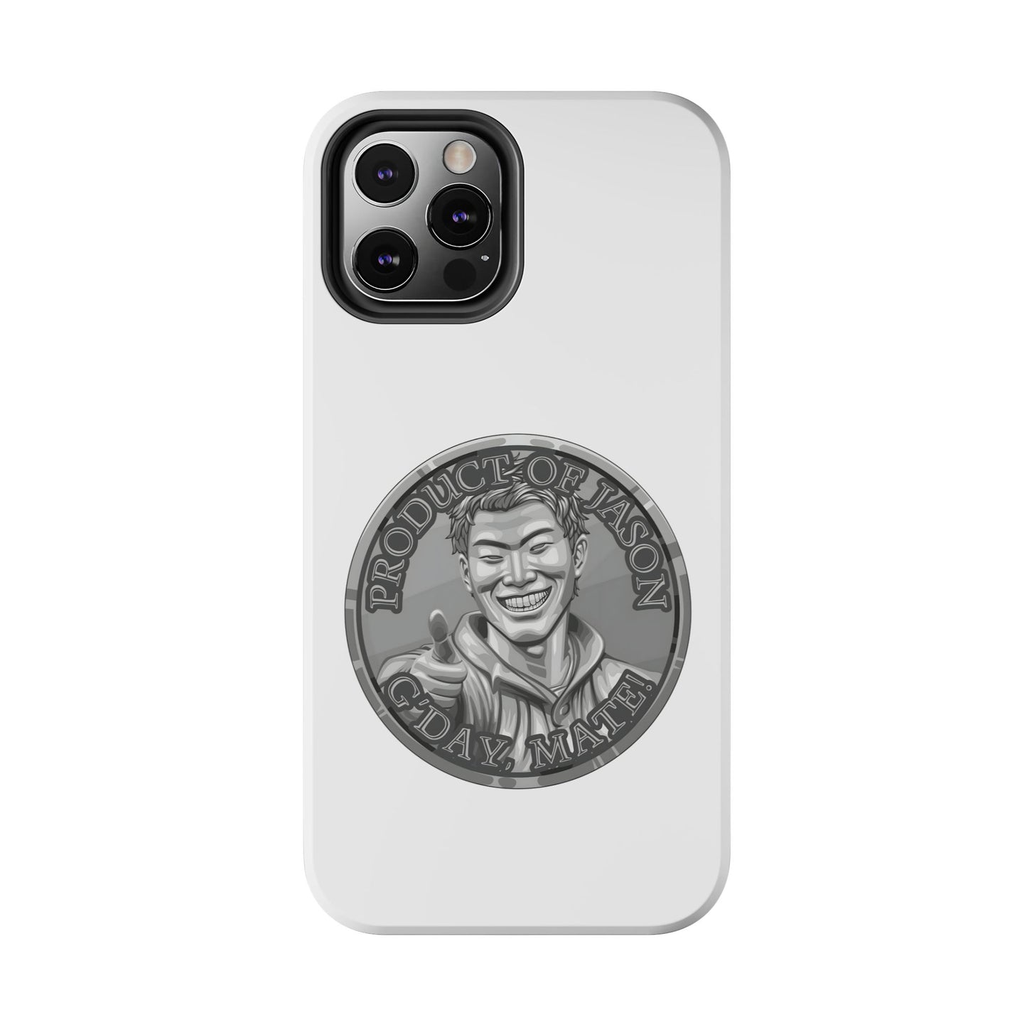 iPhone and Samsung Silver Spirit Coin Tough Phone Case - Durable Protection