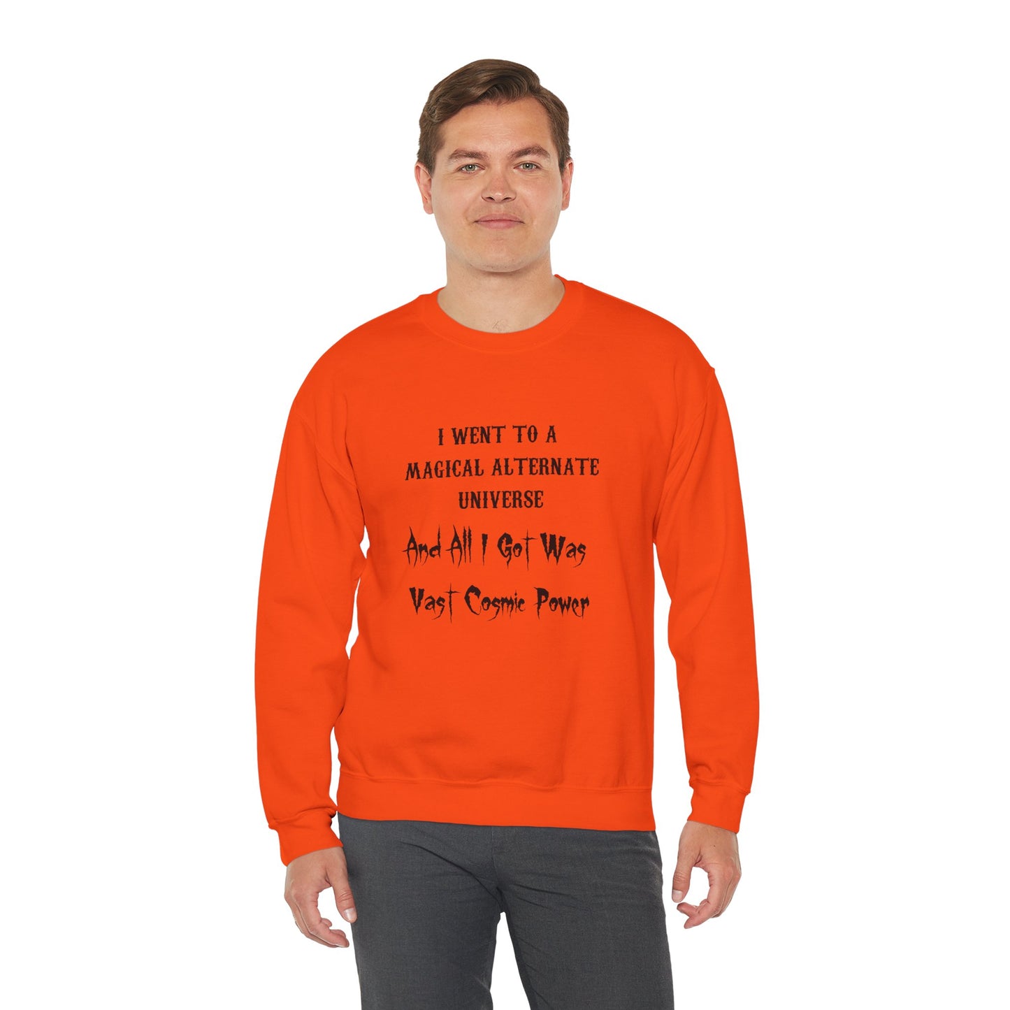 HWFWM Magical Alternate Universe Crewneck Sweatshirt - Vast Cosmic Power Design