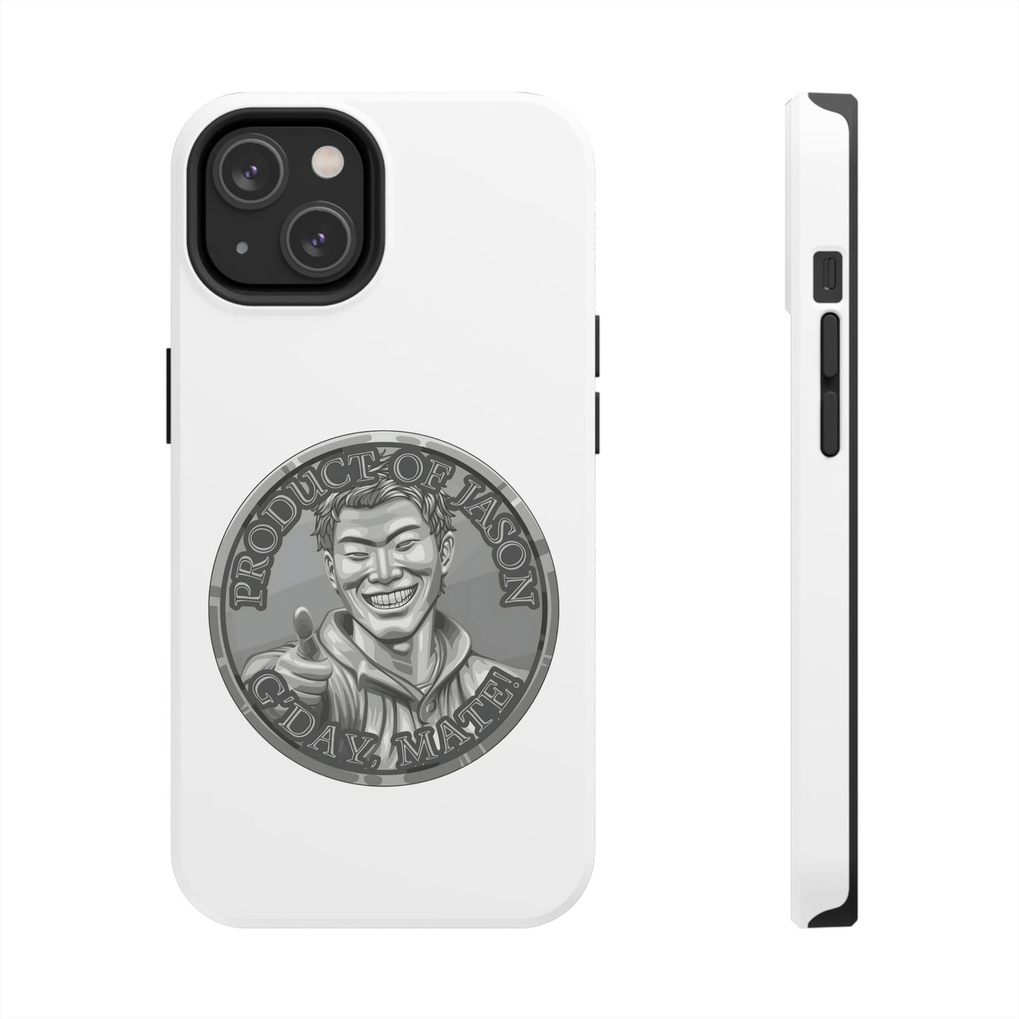 iPhone and Samsung Silver Spirit Coin Tough Phone Case - Durable Protection