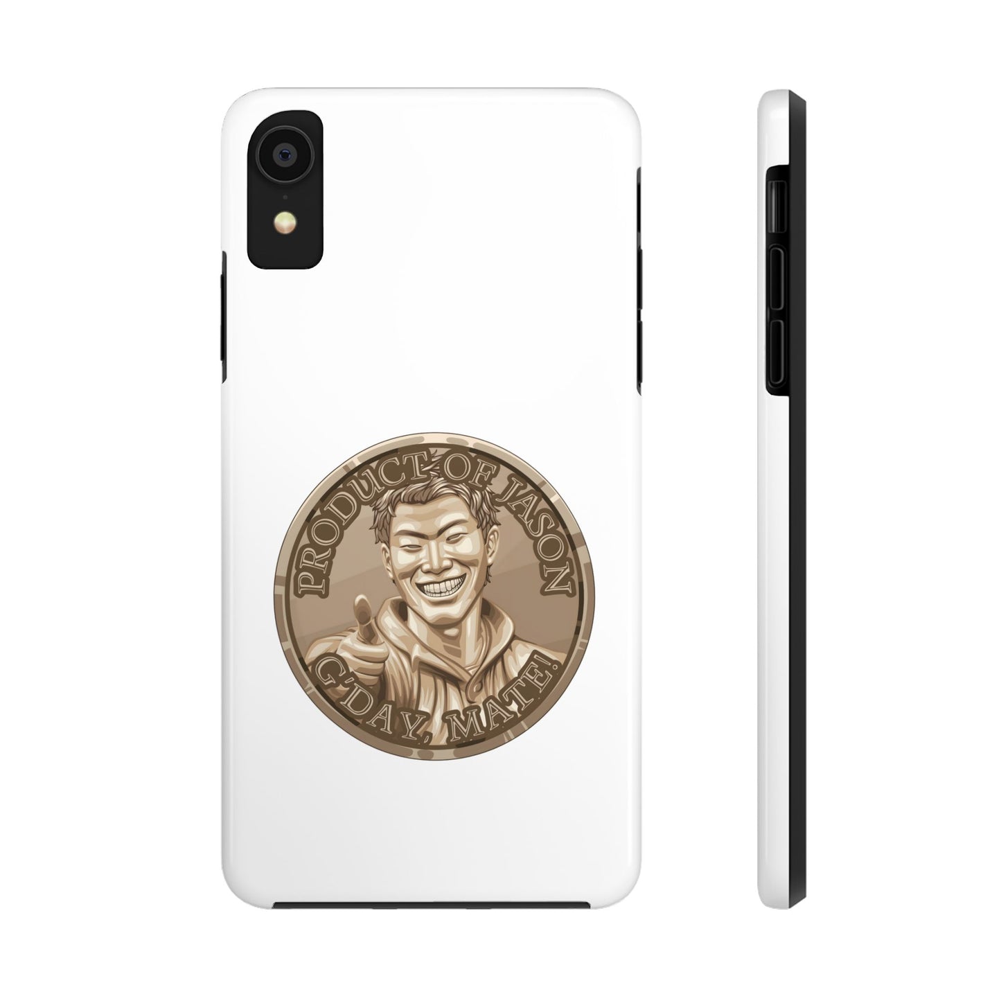 iPhone and Samsung Bronze Spirit Coin Tough Phone Case - Durable Protection