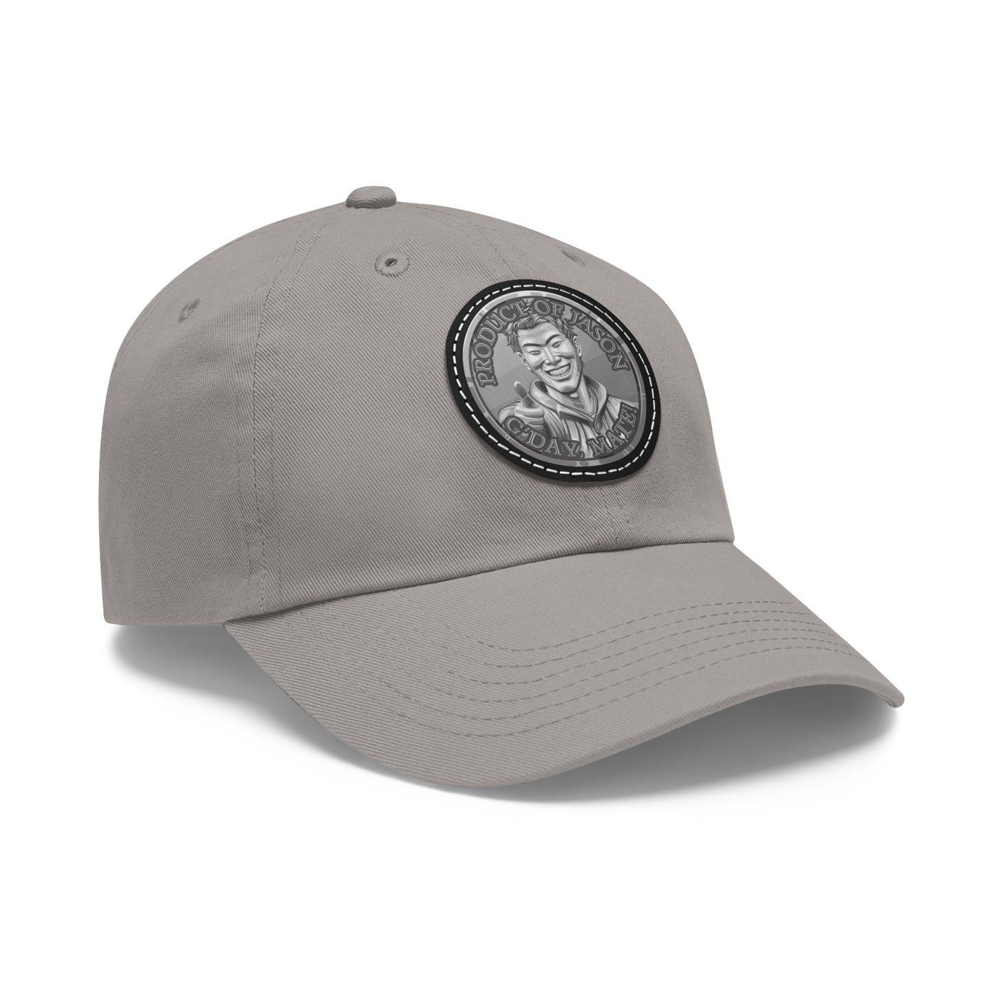 Silver Spirit Coin Leather Patch Hat of He Who Fights With Monsters Jason Asano Silver Coin Hat G'day Mate Product of Jason Ha ts