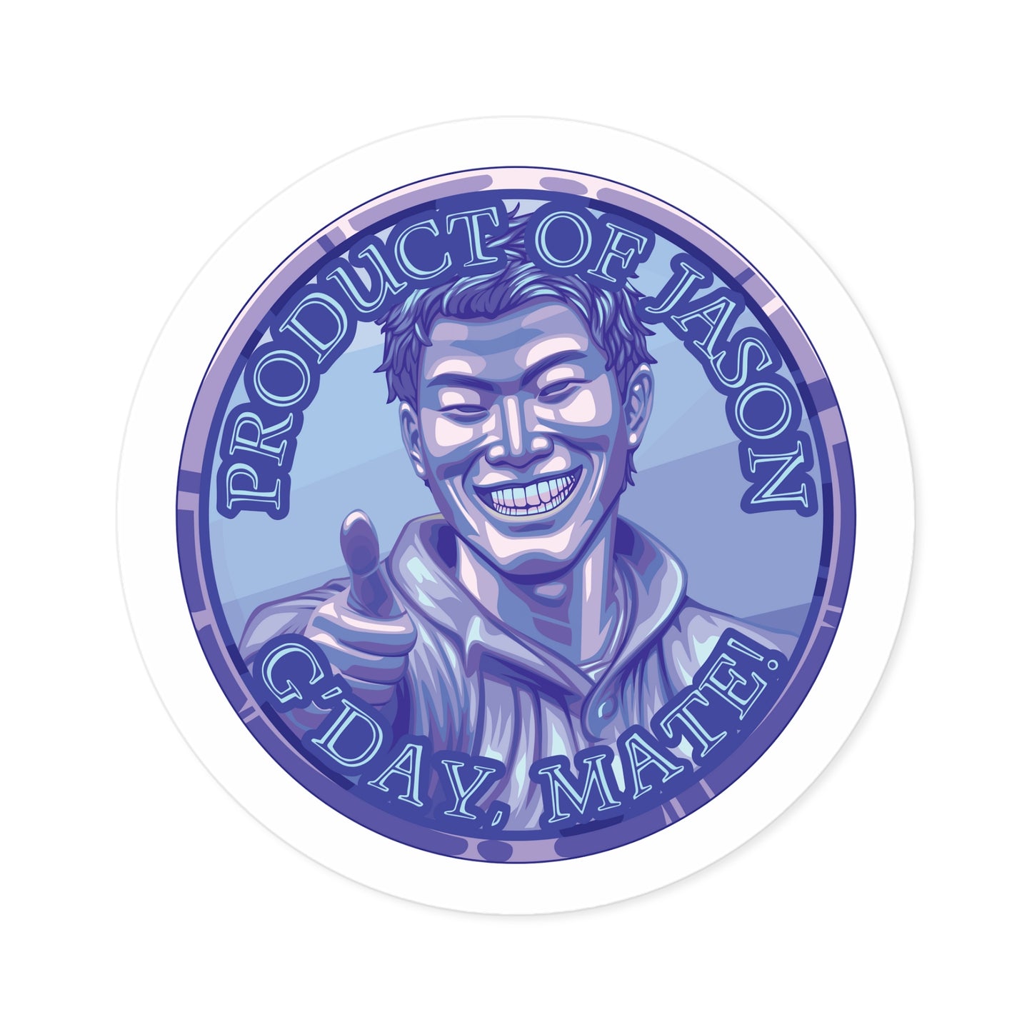 (Indoor/Outdoor) Product of Jason, G'day Mate Diamond Rank Spirit Coin Sticker HWFWM Fan Merch Fan Designed Spirit Coin Stickere He Who Fights with Monsters