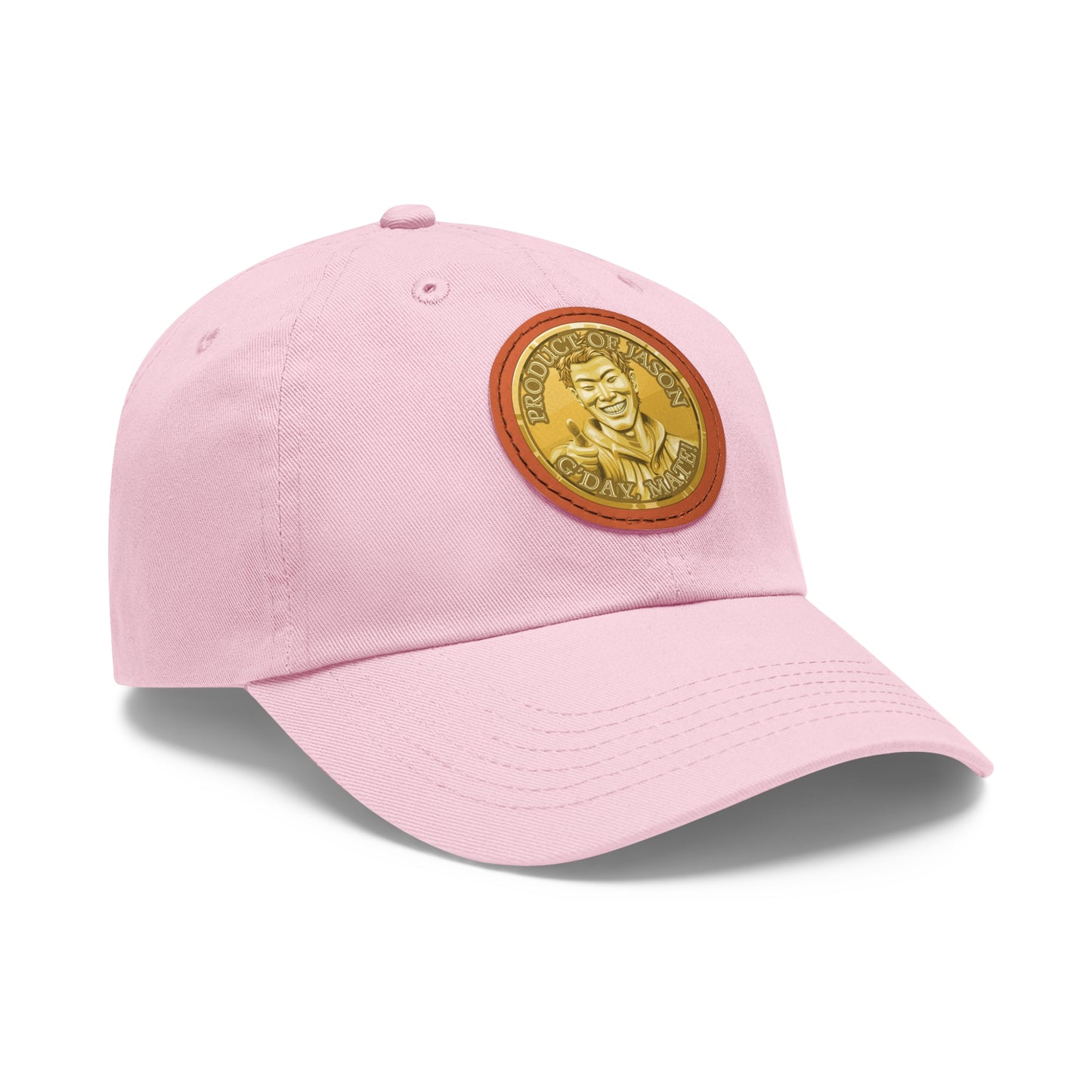 Gold Spirit Coin Leather Patch Hat of He Who Fights With Monsters Jason Asano Gold Coin Hat G'day Mate Product of Jason Ha ts
