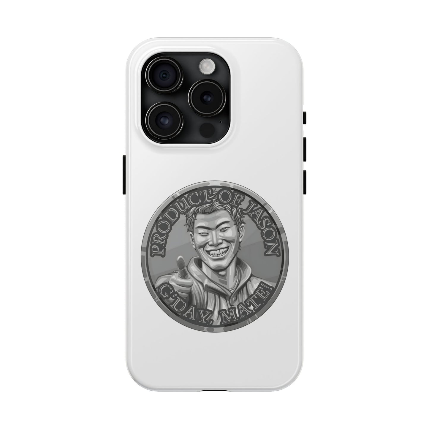 iPhone and Samsung Silver Spirit Coin Tough Phone Case - Durable Protection
