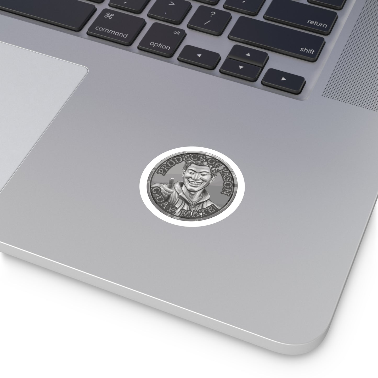(Indoor/Outdoor) Product of Jason, G'day Mate Silver Rank Spirit Coin Sticker HWFWM Fan Merch Fan Designed Spirit Coin Stickere He Who Fights with Monsters