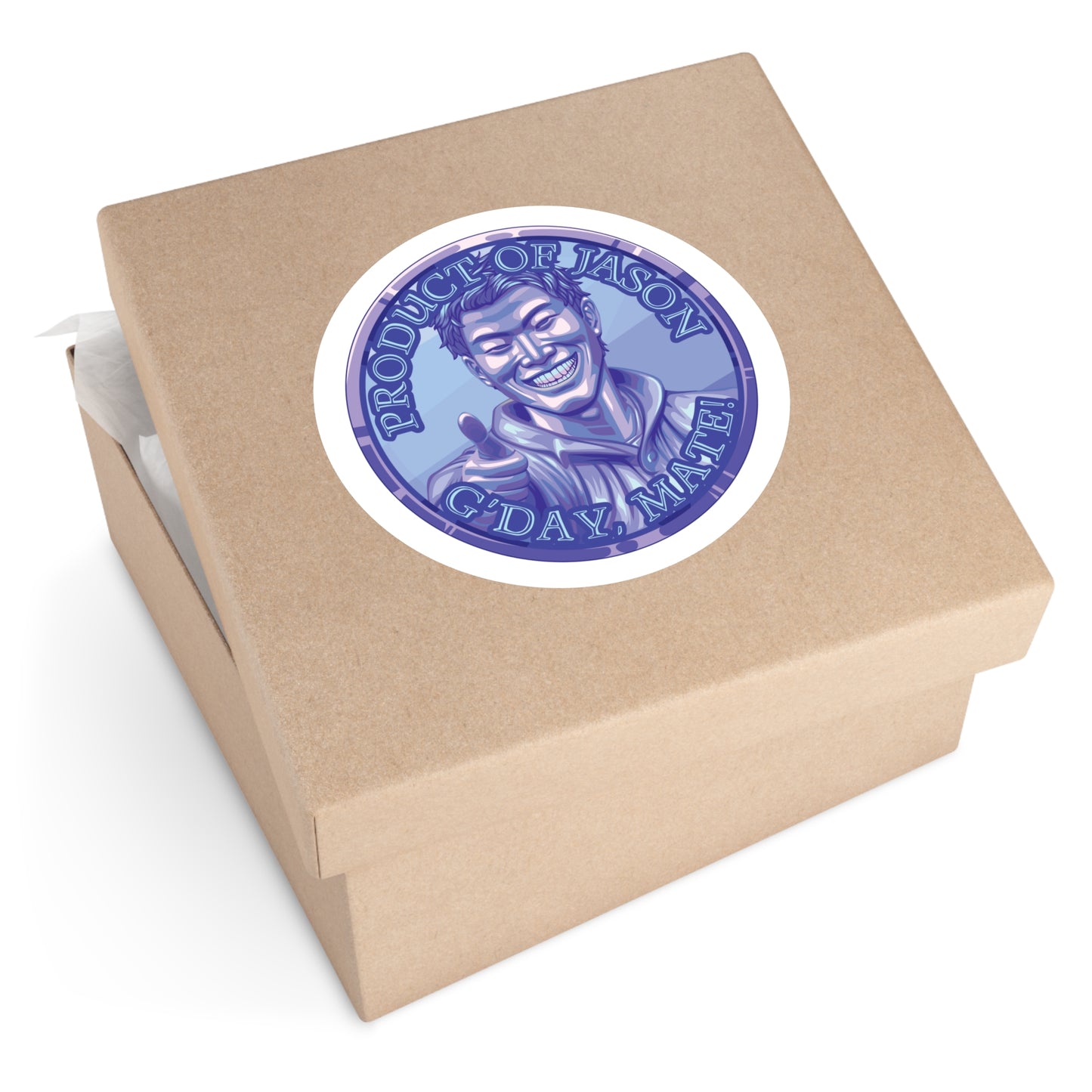 (Indoor/Outdoor) Product of Jason, G'day Mate Diamond Rank Spirit Coin Sticker HWFWM Fan Merch Fan Designed Spirit Coin Stickere He Who Fights with Monsters