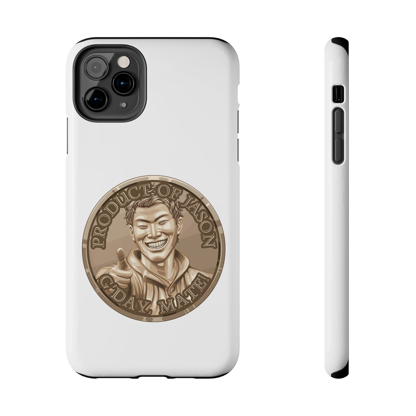 iPhone and Samsung Bronze Spirit Coin Tough Phone Case - Durable Protection