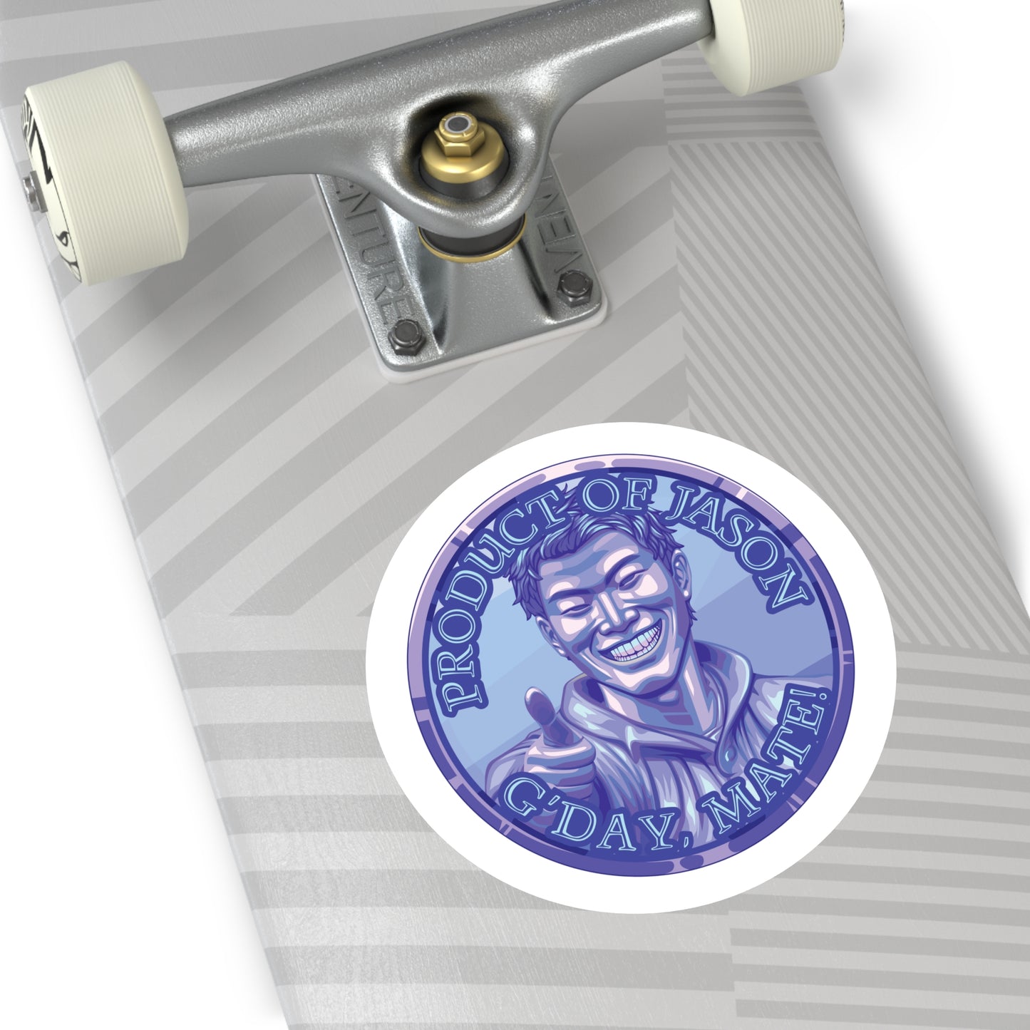 (Indoor/Outdoor) Product of Jason, G'day Mate Diamond Rank Spirit Coin Sticker HWFWM Fan Merch Fan Designed Spirit Coin Stickere He Who Fights with Monsters