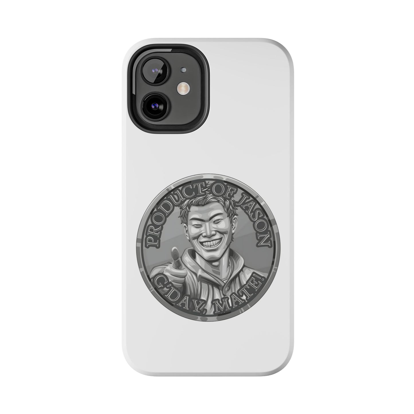 iPhone and Samsung Silver Spirit Coin Tough Phone Case - Durable Protection