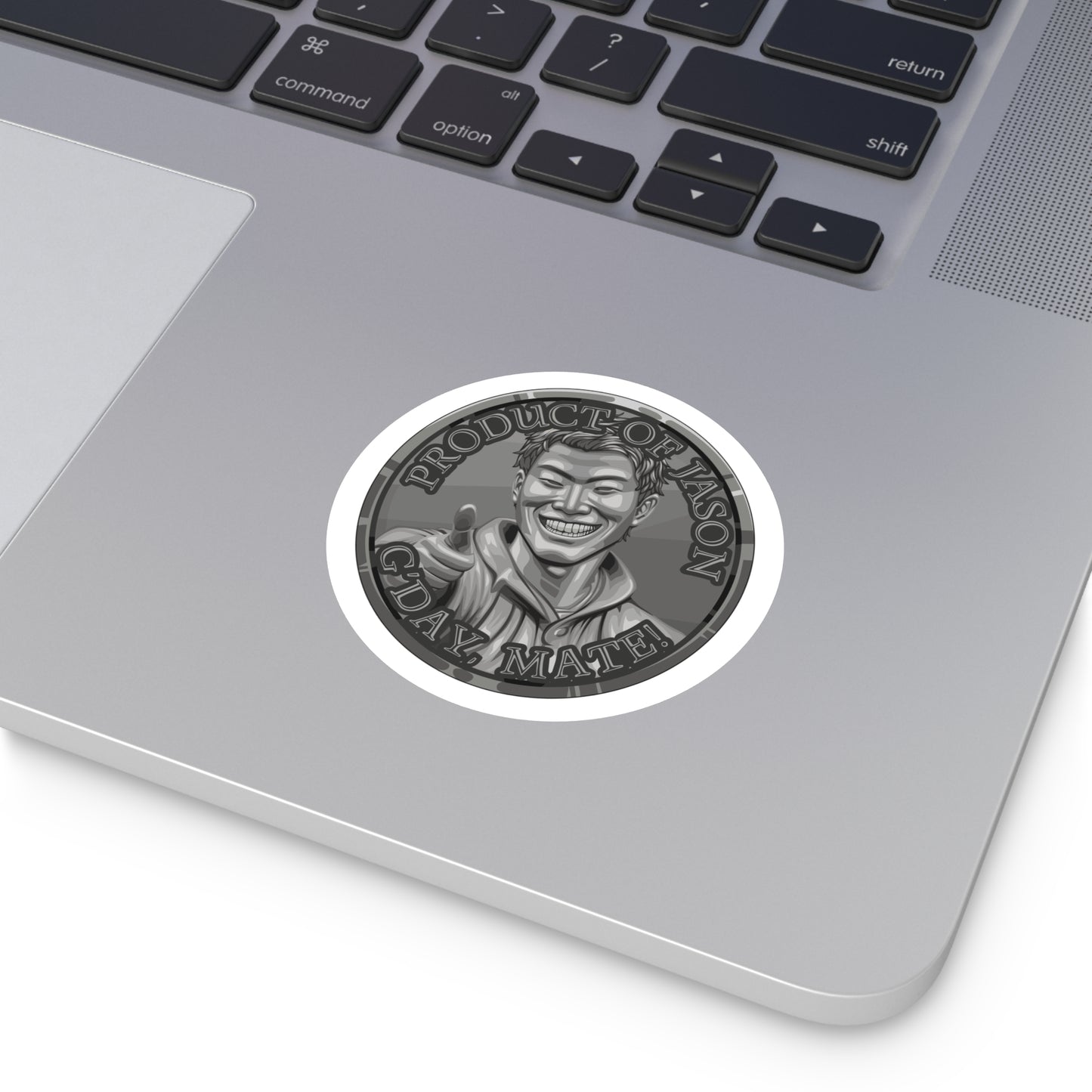 (Indoor/Outdoor) Product of Jason, G'day Mate Iron Rank Spirit Coin Sticker HWFWM Fan Merch Fan Designed Spirit Coin Stickere He Who Fights with Monsters