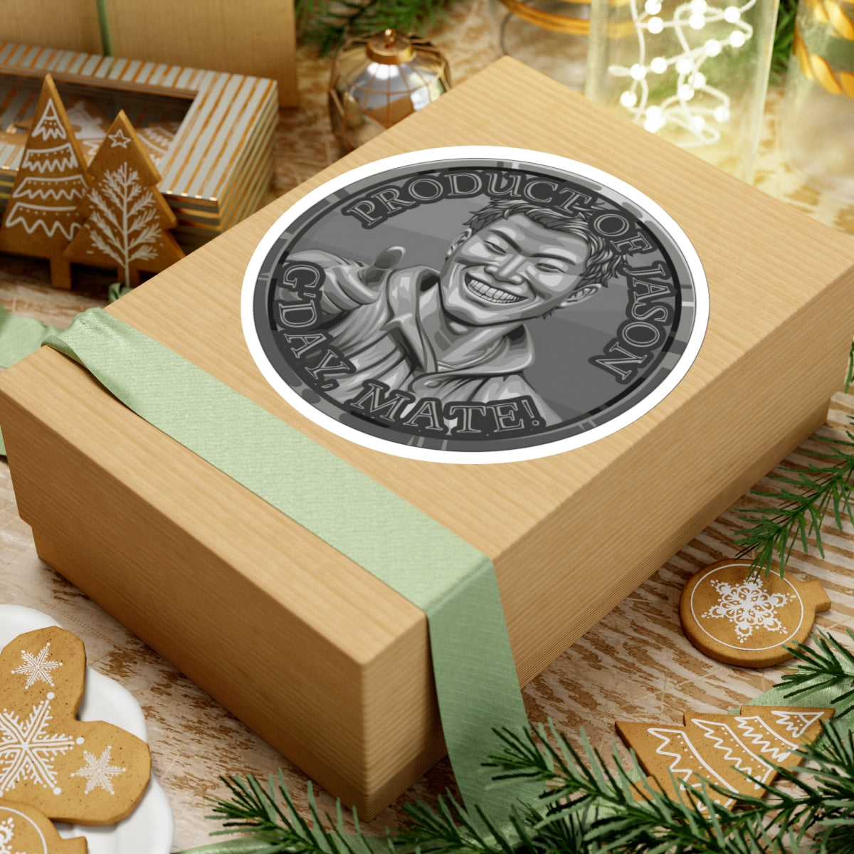 (Indoor) Iron Spirit Coin Sticker of He Who Fights With Monsters Jason Asano Iron Coin Sticker G'day Mate Product of Jason Sticker Iron Rank Sticker