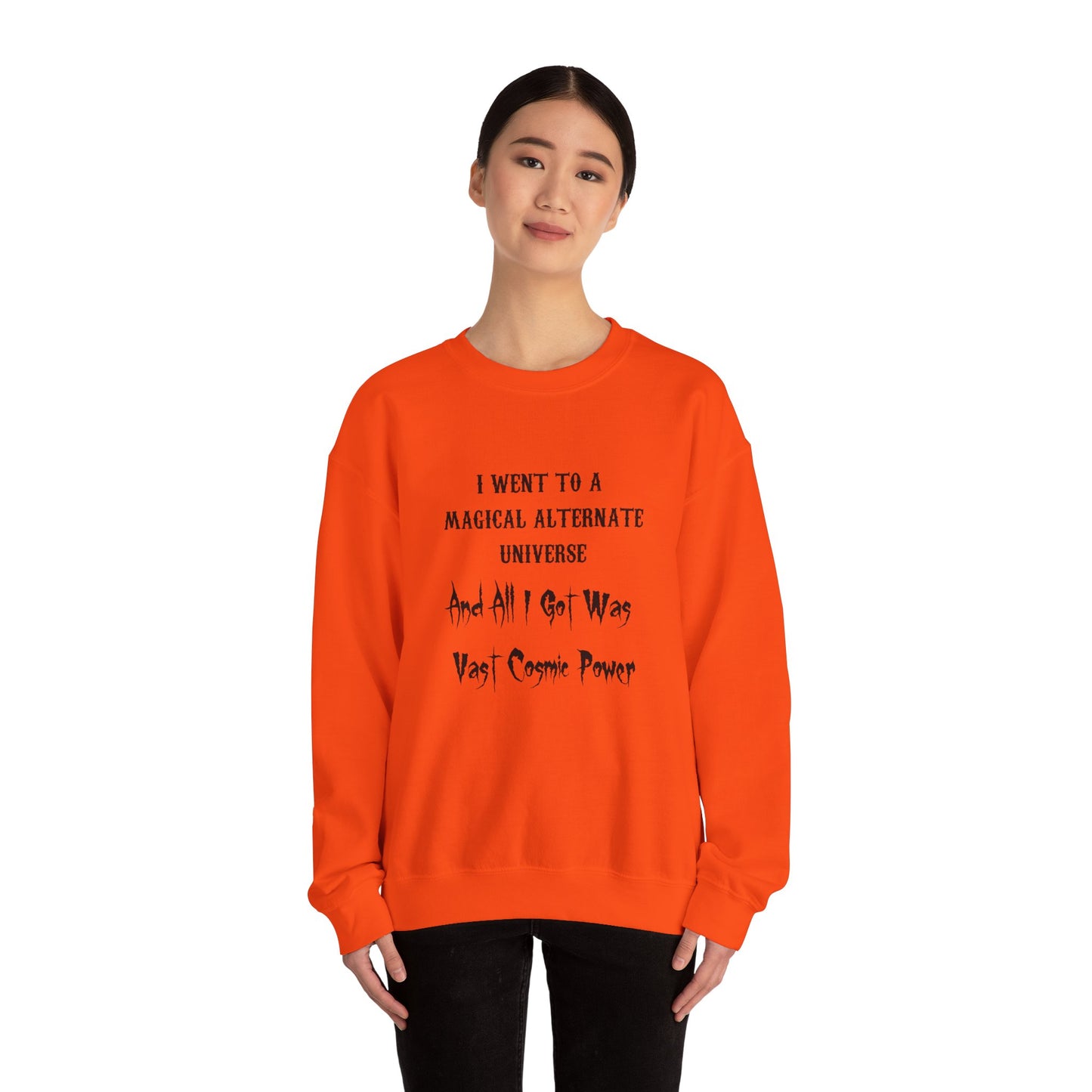 HWFWM Magical Alternate Universe Crewneck Sweatshirt - Vast Cosmic Power Design