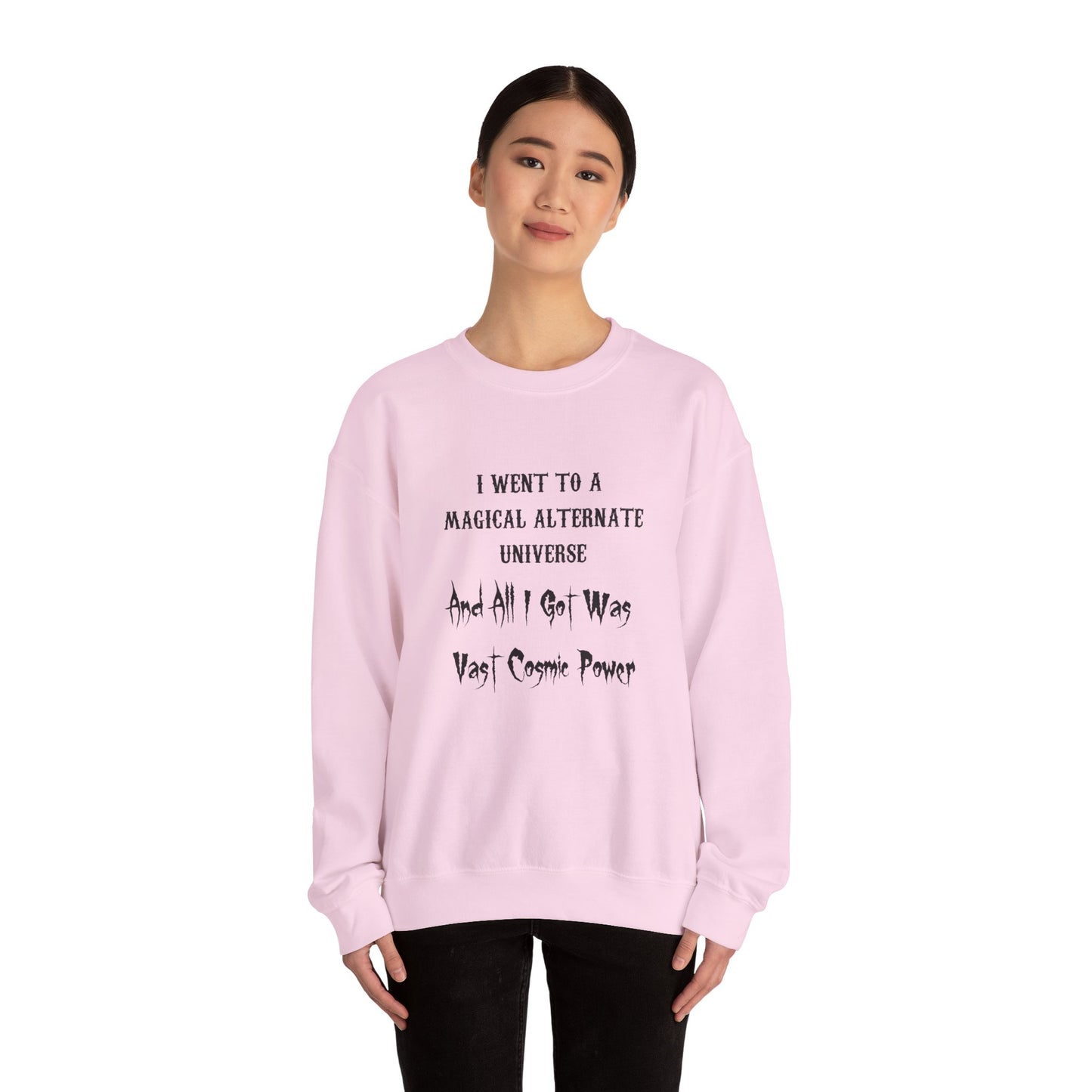 HWFWM Magical Alternate Universe Crewneck Sweatshirt - Vast Cosmic Power Design