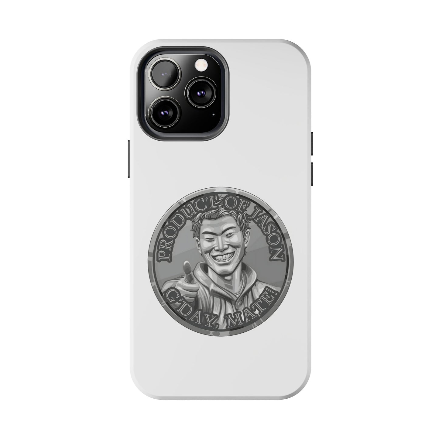 iPhone and Samsung Silver Spirit Coin Tough Phone Case - Durable Protection