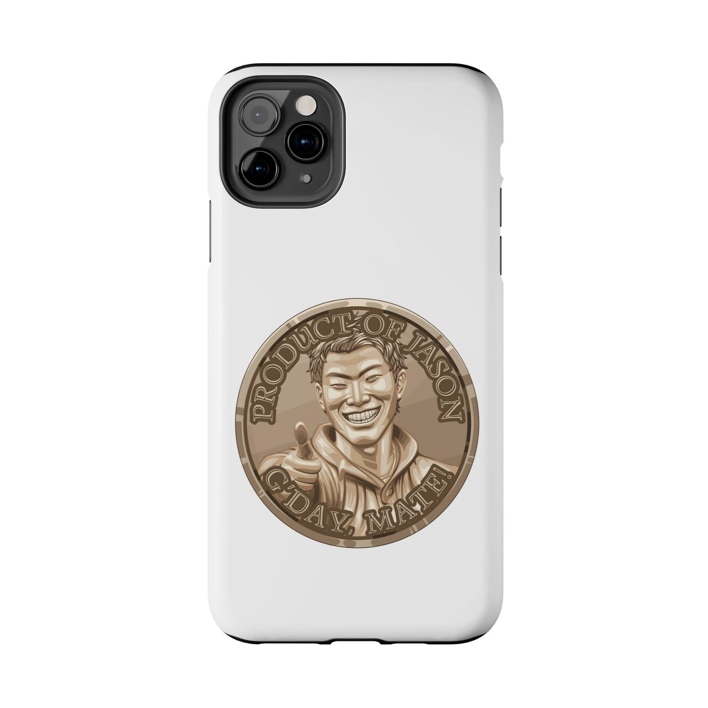iPhone and Samsung Bronze Spirit Coin Tough Phone Case - Durable Protection