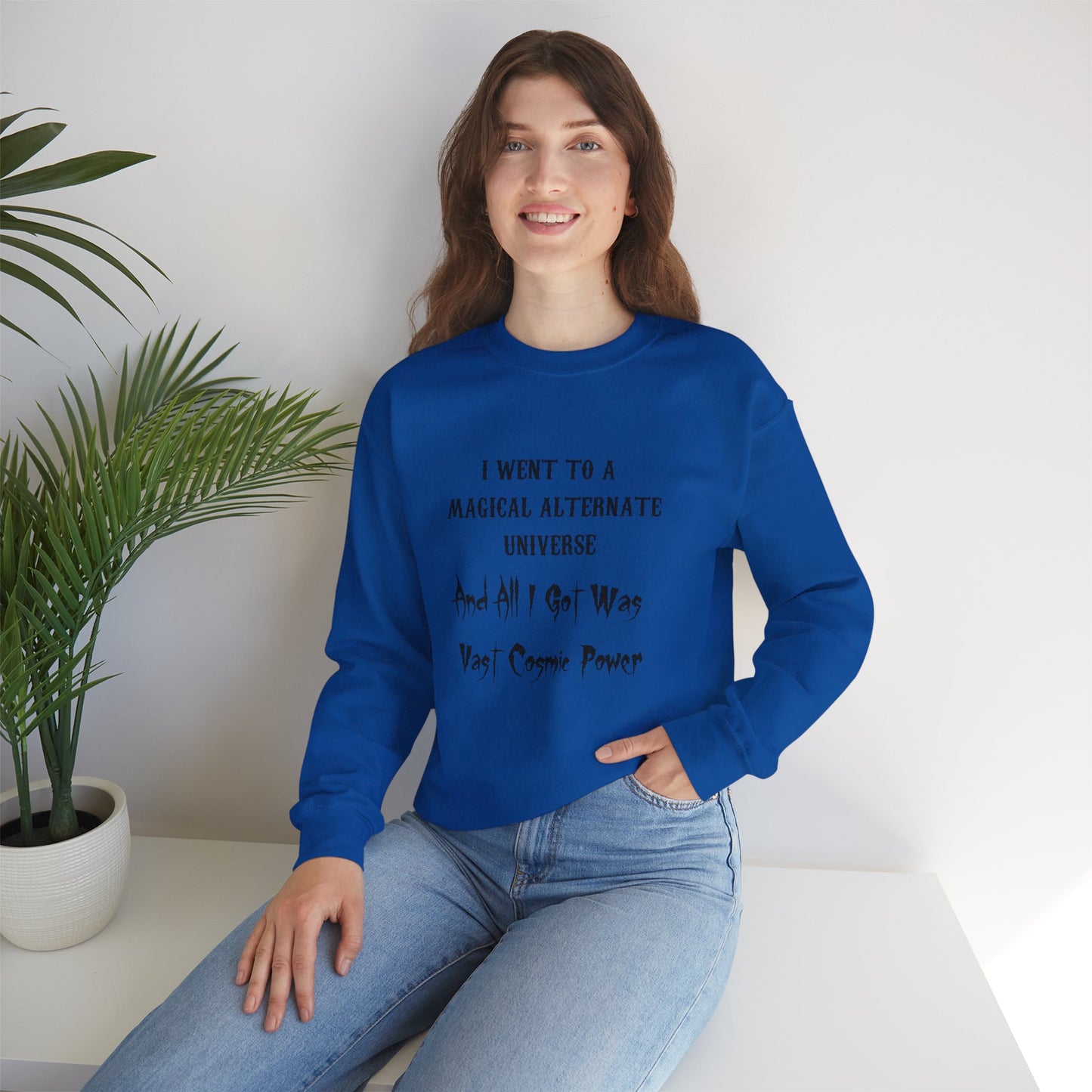 HWFWM Magical Alternate Universe Crewneck Sweatshirt - Vast Cosmic Power Design