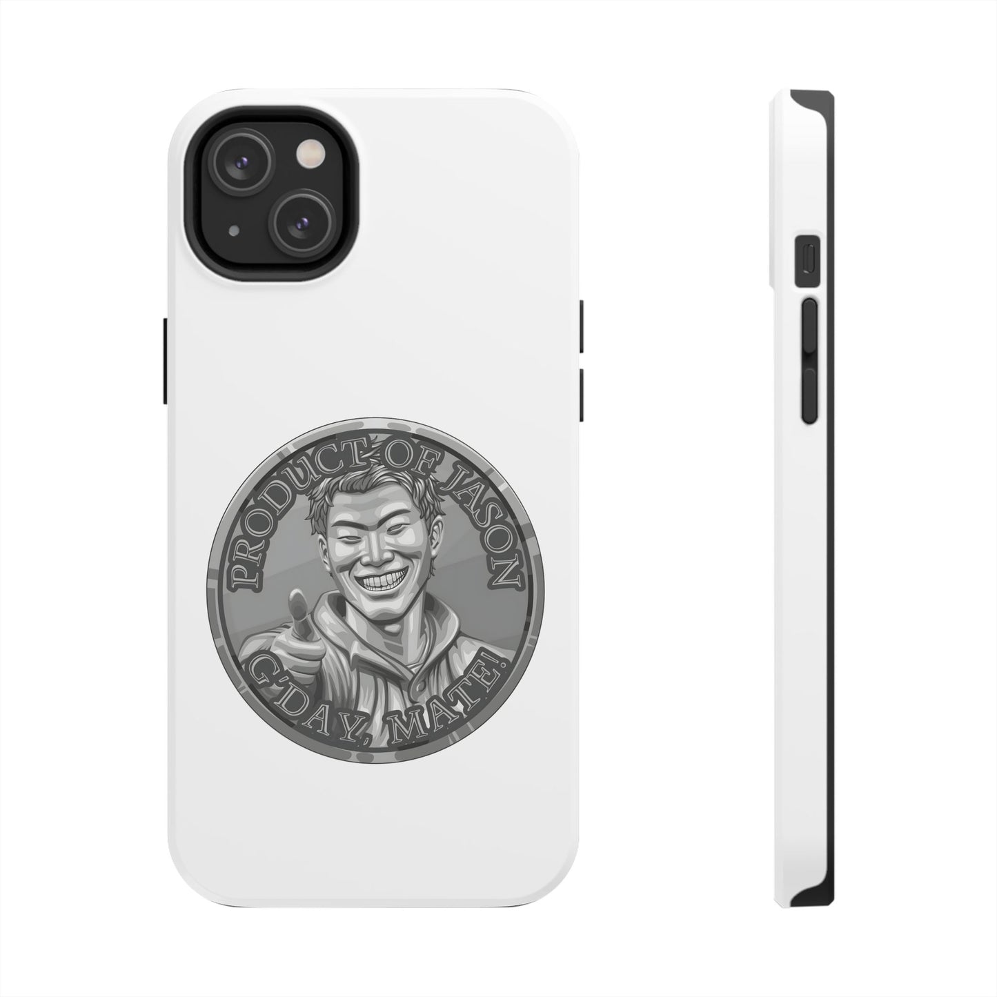 iPhone and Samsung Silver Spirit Coin Tough Phone Case - Durable Protection