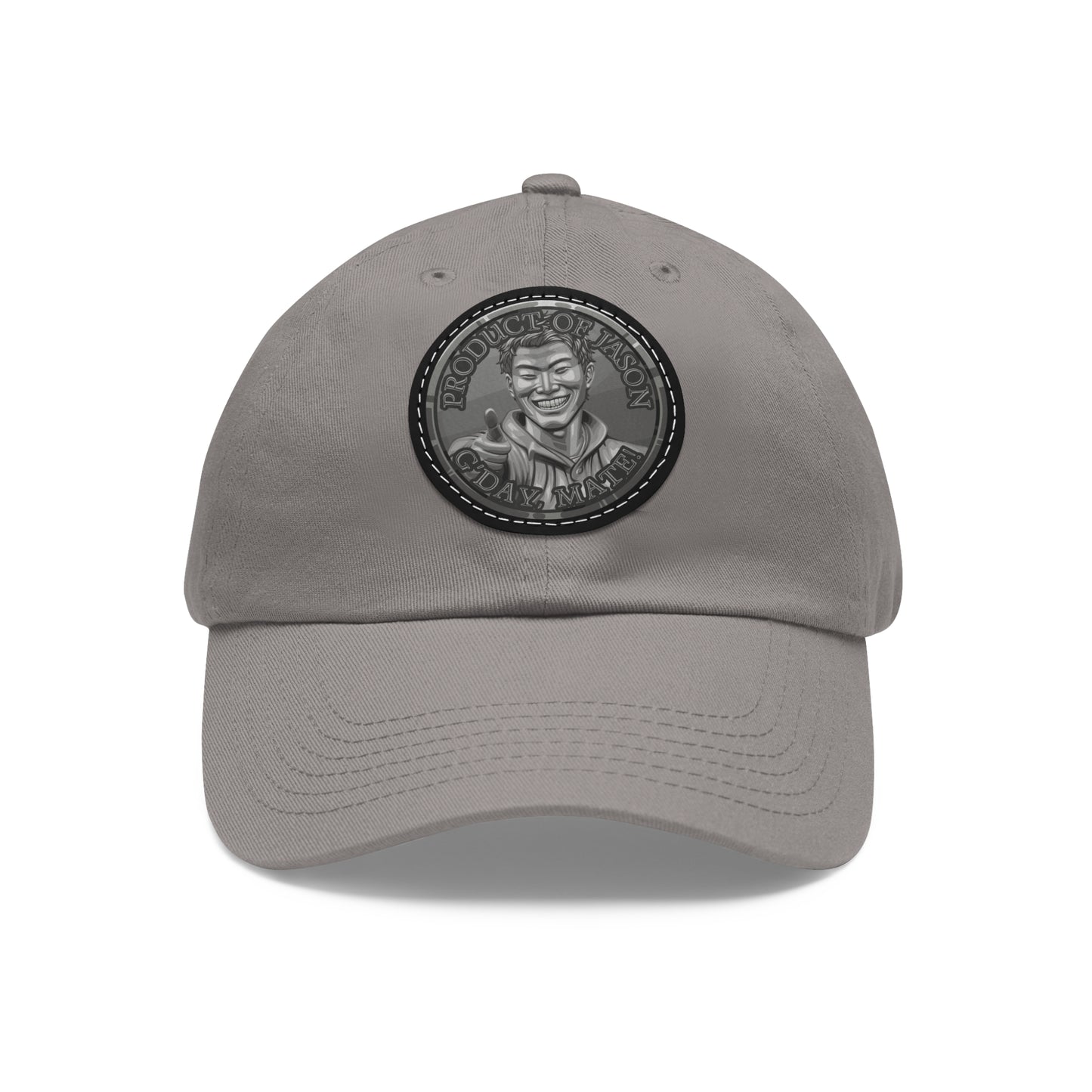 Iron Spirit Coin Leather Patch Hat of He Who Fights With Monsters Jason Asano Iron Coin Hat G'day Mate Product of Jason Ha ts