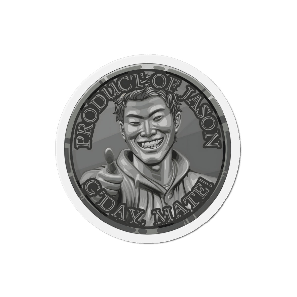 Iron Spirit Coin Magnet of He Who Fights With Monsters Jason Asano Iron Coin Magnet G'day Mate Product of Jason Magnet Iron Ranker Magnet