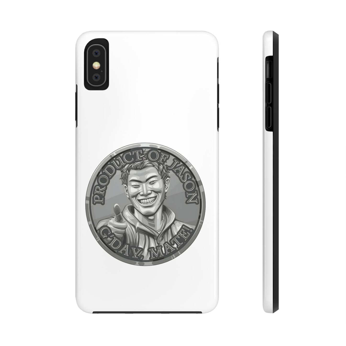 iPhone and Samsung Silver Spirit Coin Tough Phone Case - Durable Protection