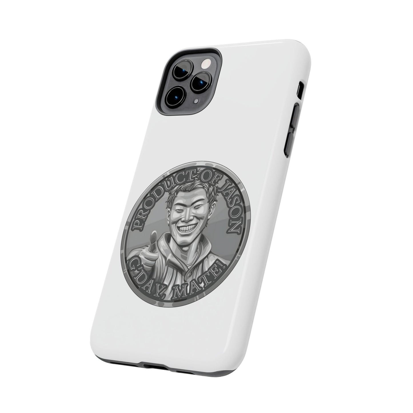 iPhone and Samsung Silver Spirit Coin Tough Phone Case - Durable Protection