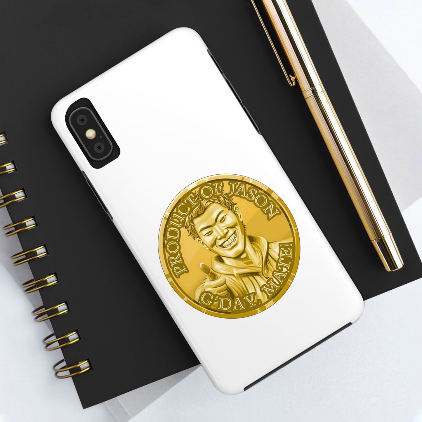 iPhone and Samsung Gold Spirit Coin Tough Phone Case - Durable Protection