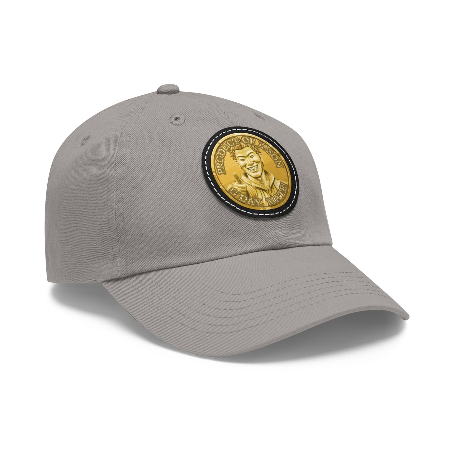 Gold Spirit Coin Leather Patch Hat of He Who Fights With Monsters Jason Asano Gold Coin Hat G'day Mate Product of Jason Ha ts