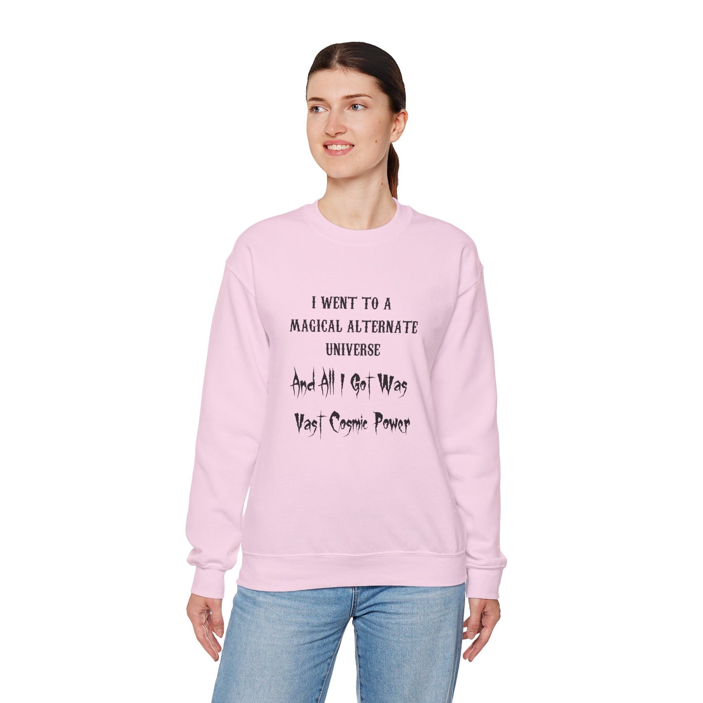 HWFWM Magical Alternate Universe Crewneck Sweatshirt - Vast Cosmic Power Design