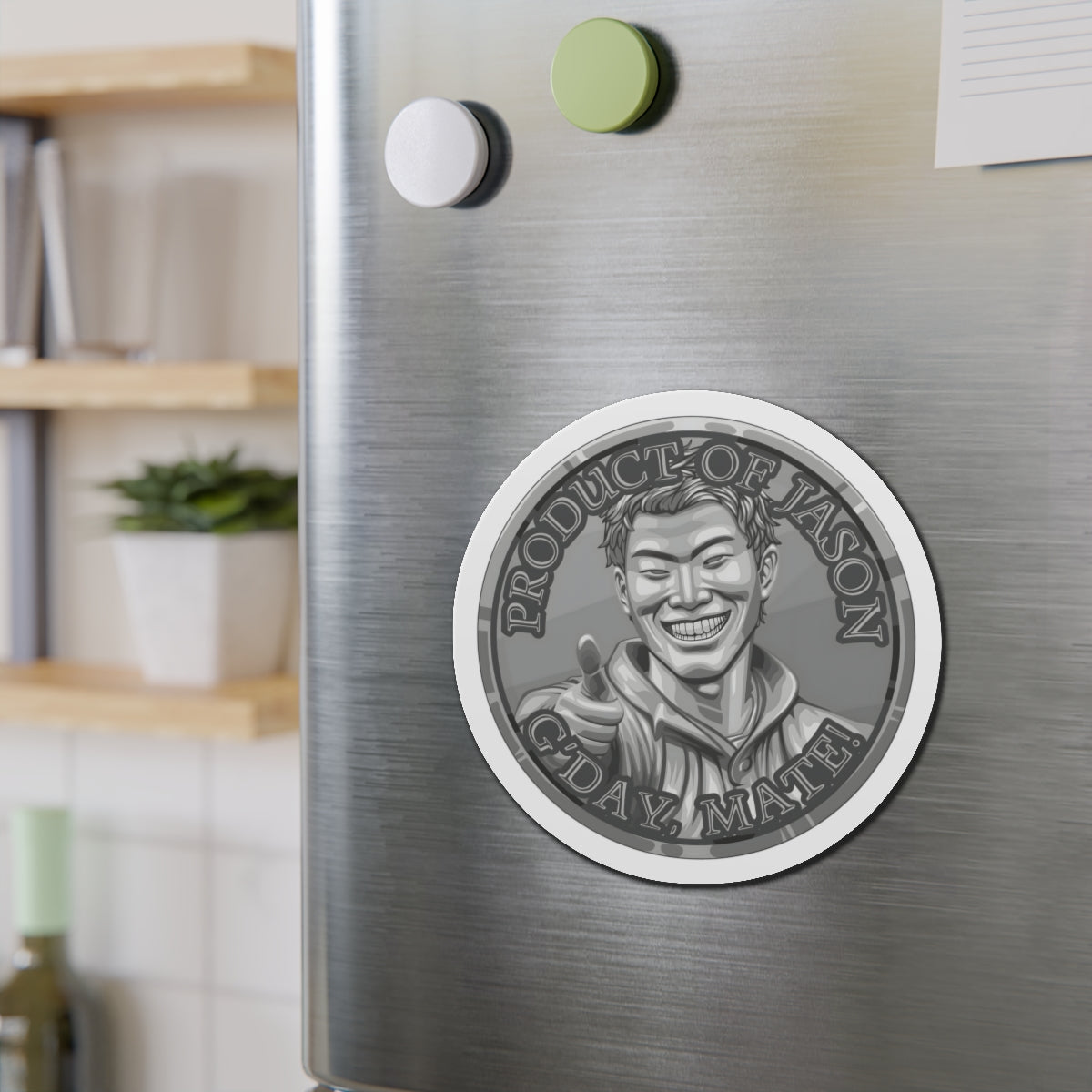 Silver Spirit Coin Magnet of He Who Fights With Monsters Jason Asano Silver Magnet G'day Mate Product of Jason Magnet Silver Ranker Magnet