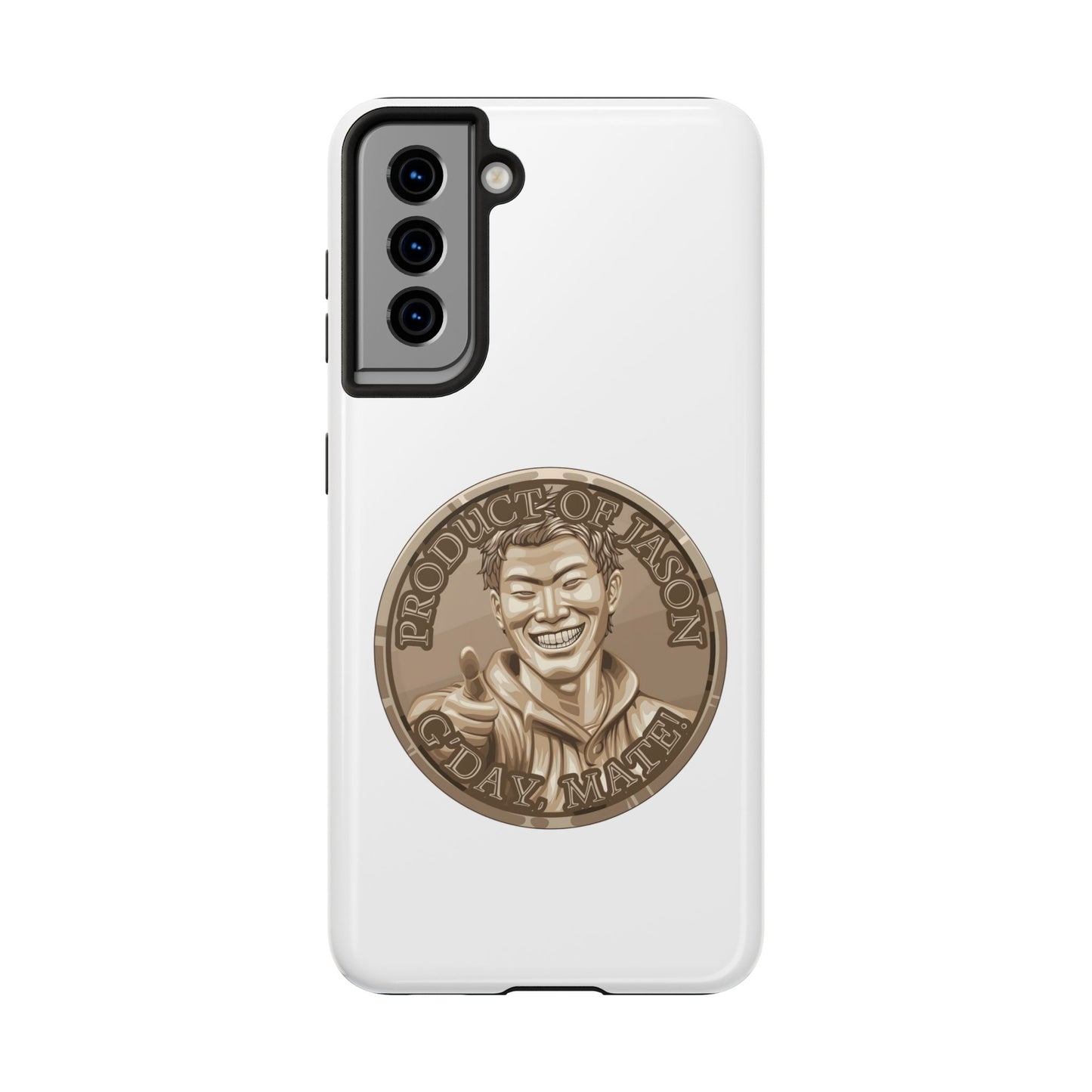 iPhone and Samsung Bronze Spirit Coin Tough Phone Case - Durable Protection