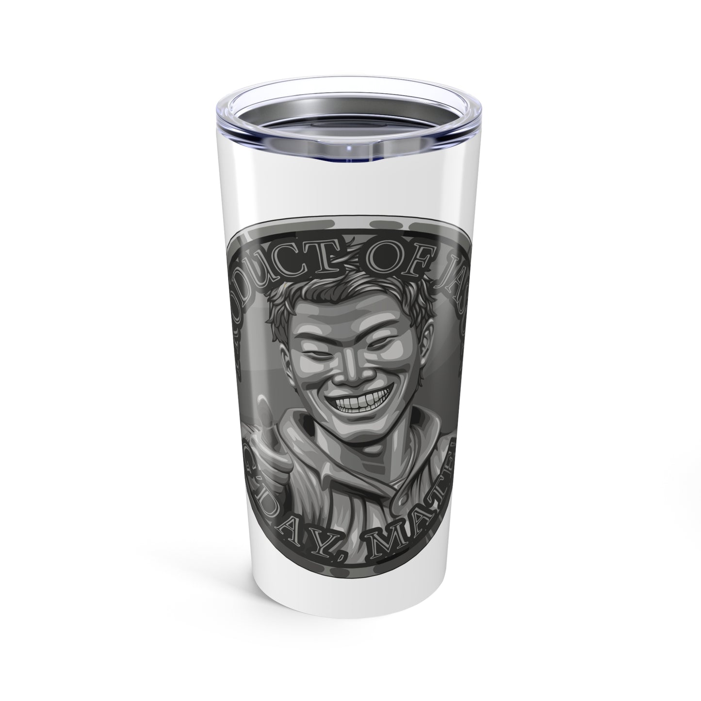 Iron Spirit Coin Tumbler 20oz of He Who Fights With Monsters Jason Asano Iron Coin Tumbler G'day Mate Product of Jason Tumbler