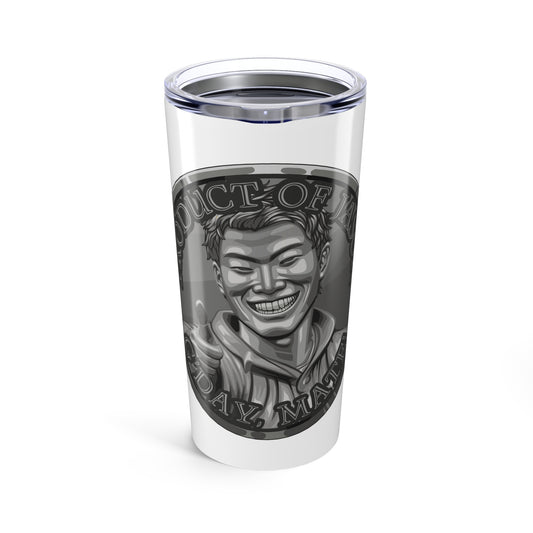 Iron Spirit Coin Tumbler 20oz of He Who Fights With Monsters Jason Asano Iron Coin Tumbler G'day Mate Product of Jason Tumbler