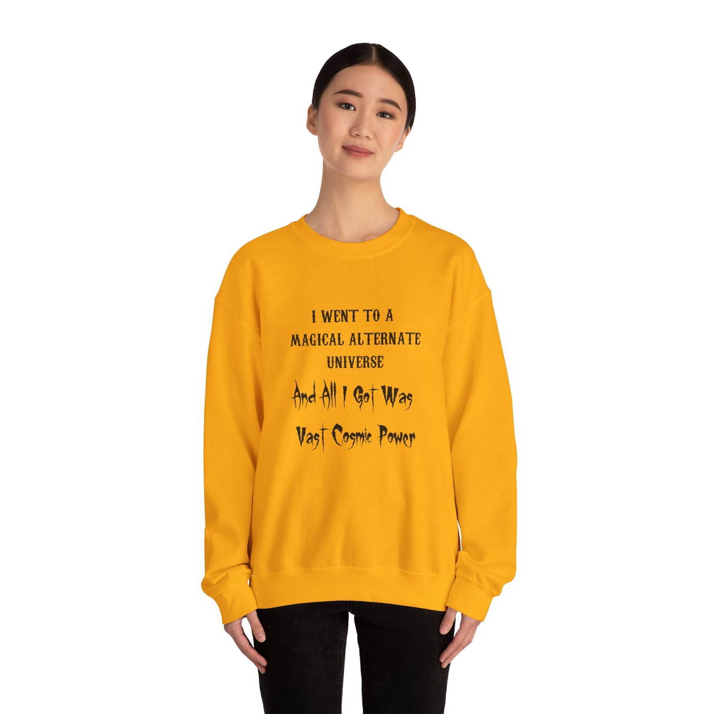 HWFWM Magical Alternate Universe Crewneck Sweatshirt - Vast Cosmic Power Design