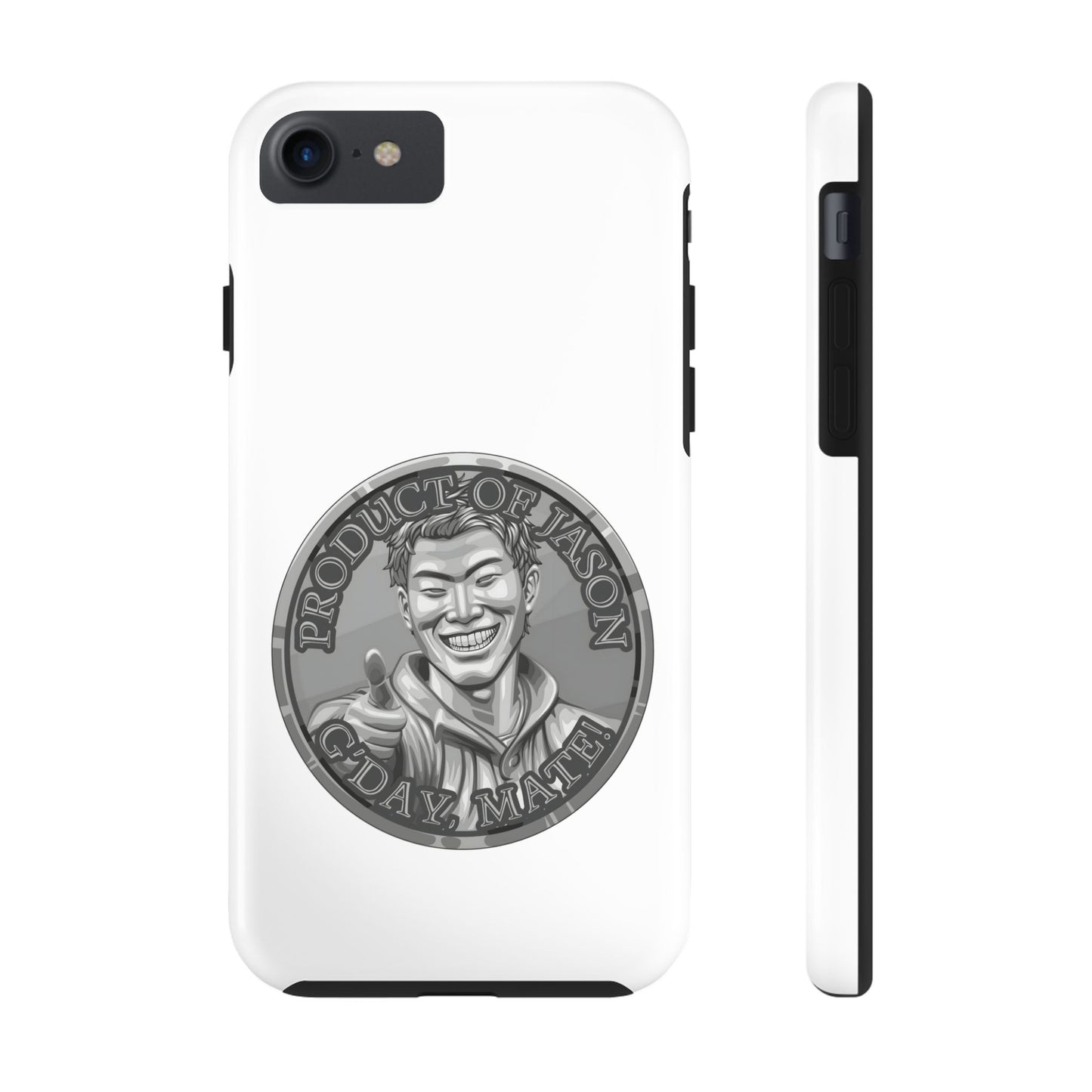 iPhone and Samsung Silver Spirit Coin Tough Phone Case - Durable Protection