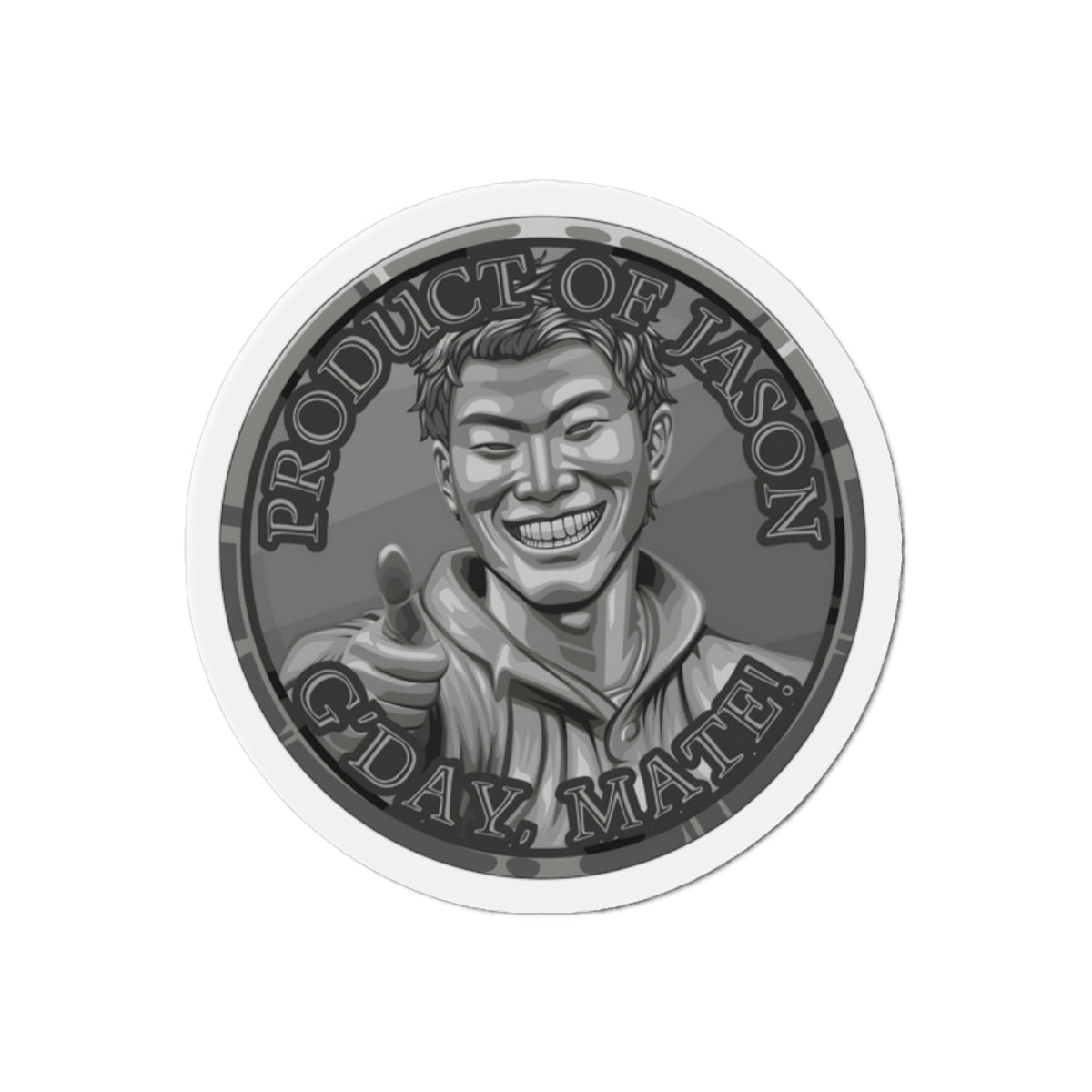 Iron Spirit Coin Magnet of He Who Fights With Monsters Jason Asano Iron Coin Magnet G'day Mate Product of Jason Magnet Iron Ranker Magnet