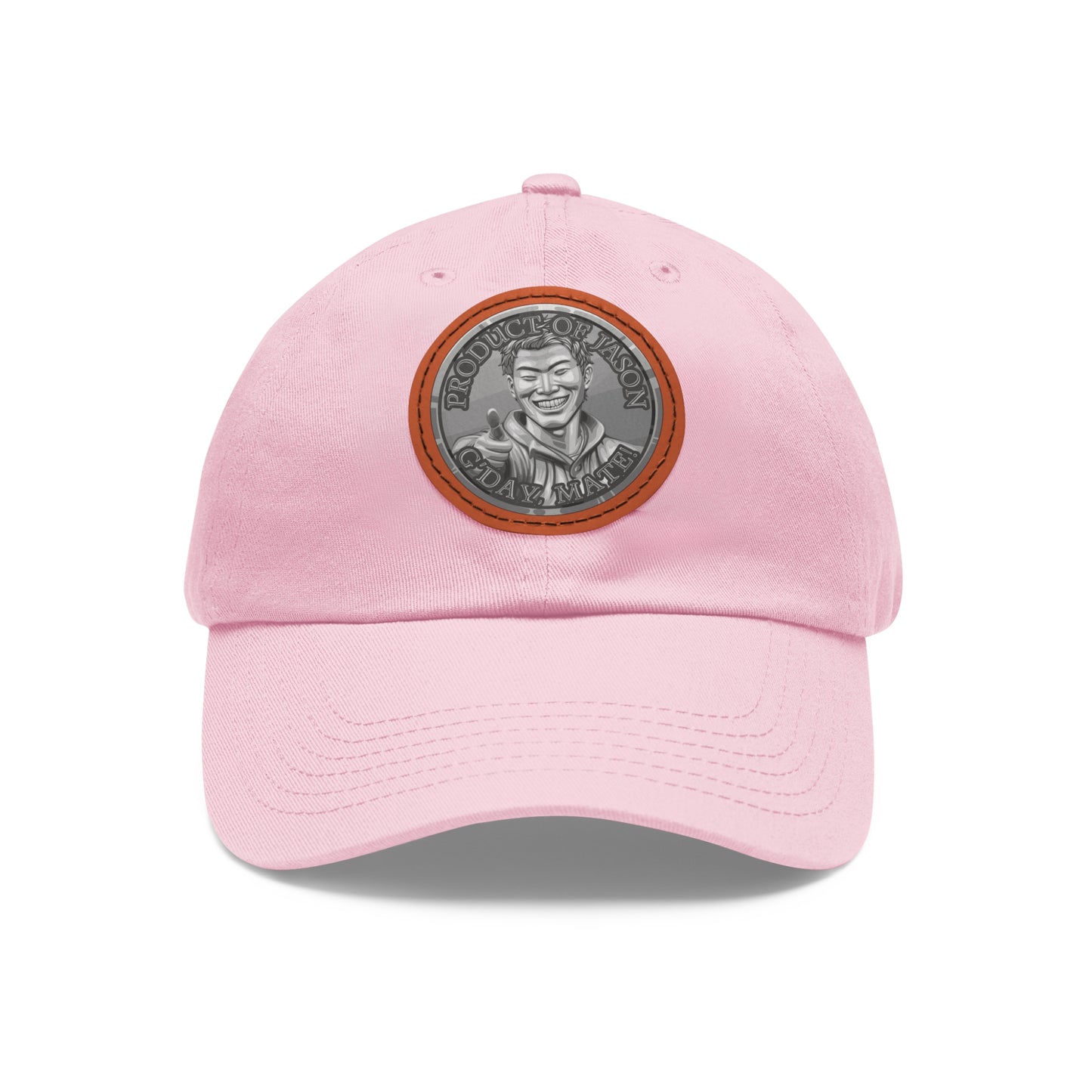 Silver Spirit Coin Leather Patch Hat of He Who Fights With Monsters Jason Asano Silver Coin Hat G'day Mate Product of Jason Ha ts