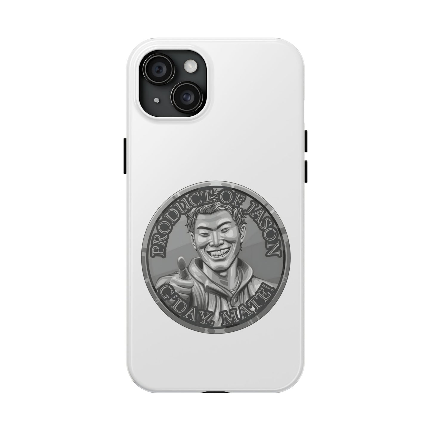 iPhone and Samsung Silver Spirit Coin Tough Phone Case - Durable Protection