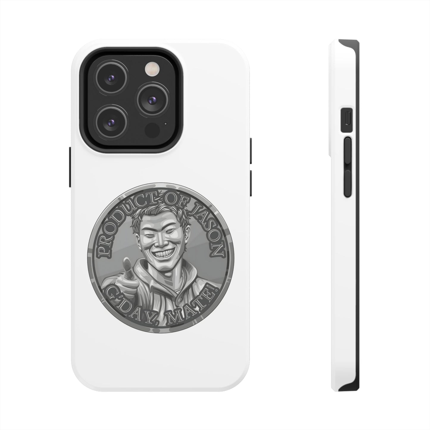 iPhone and Samsung Silver Spirit Coin Tough Phone Case - Durable Protection