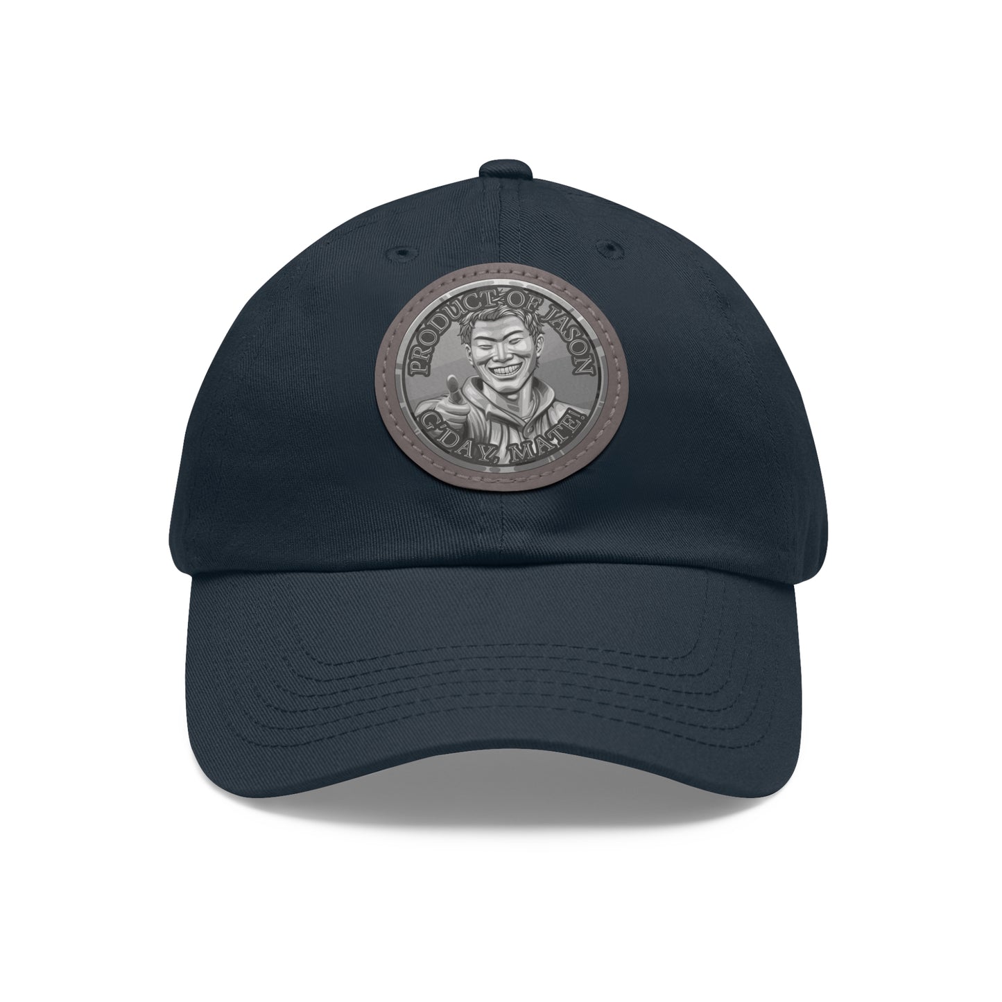 Silver Spirit Coin Leather Patch Hat of He Who Fights With Monsters Jason Asano Silver Coin Hat G'day Mate Product of Jason Ha ts