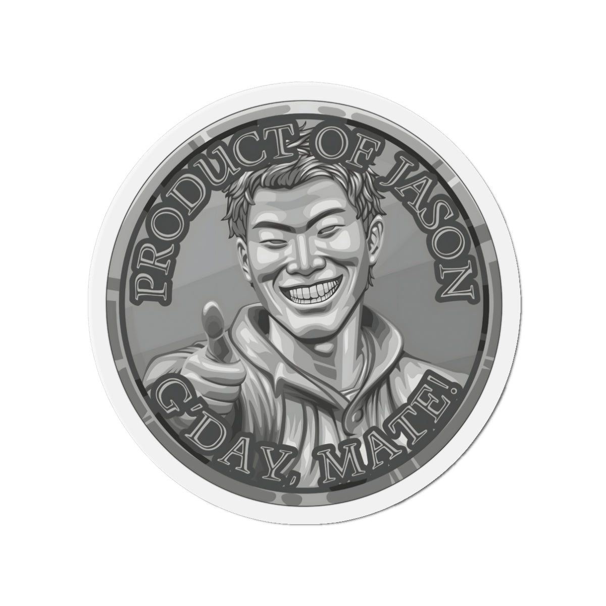 Silver Spirit Coin Magnet of He Who Fights With Monsters Jason Asano Silver Magnet G'day Mate Product of Jason Magnet Silver Ranker Magnet