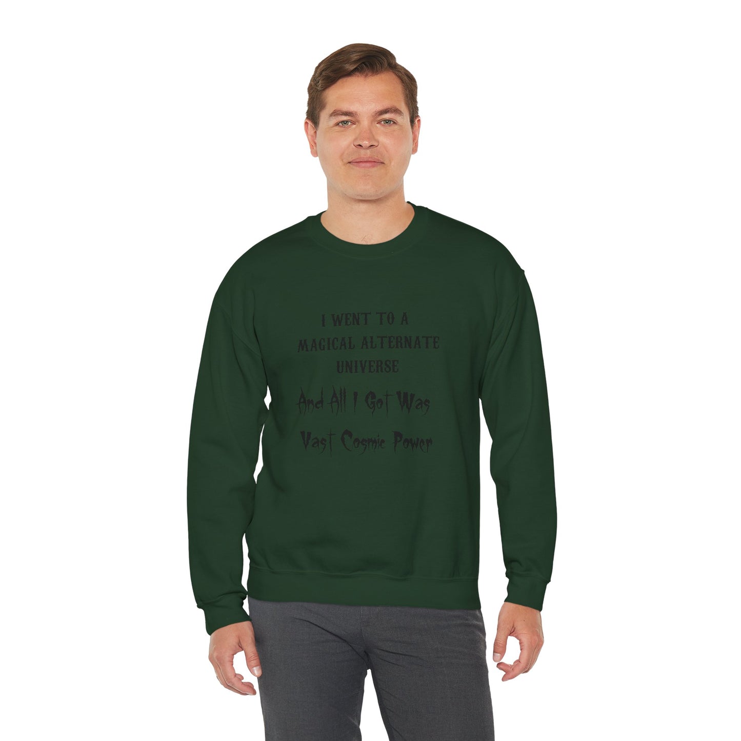 HWFWM Magical Alternate Universe Crewneck Sweatshirt - Vast Cosmic Power Design