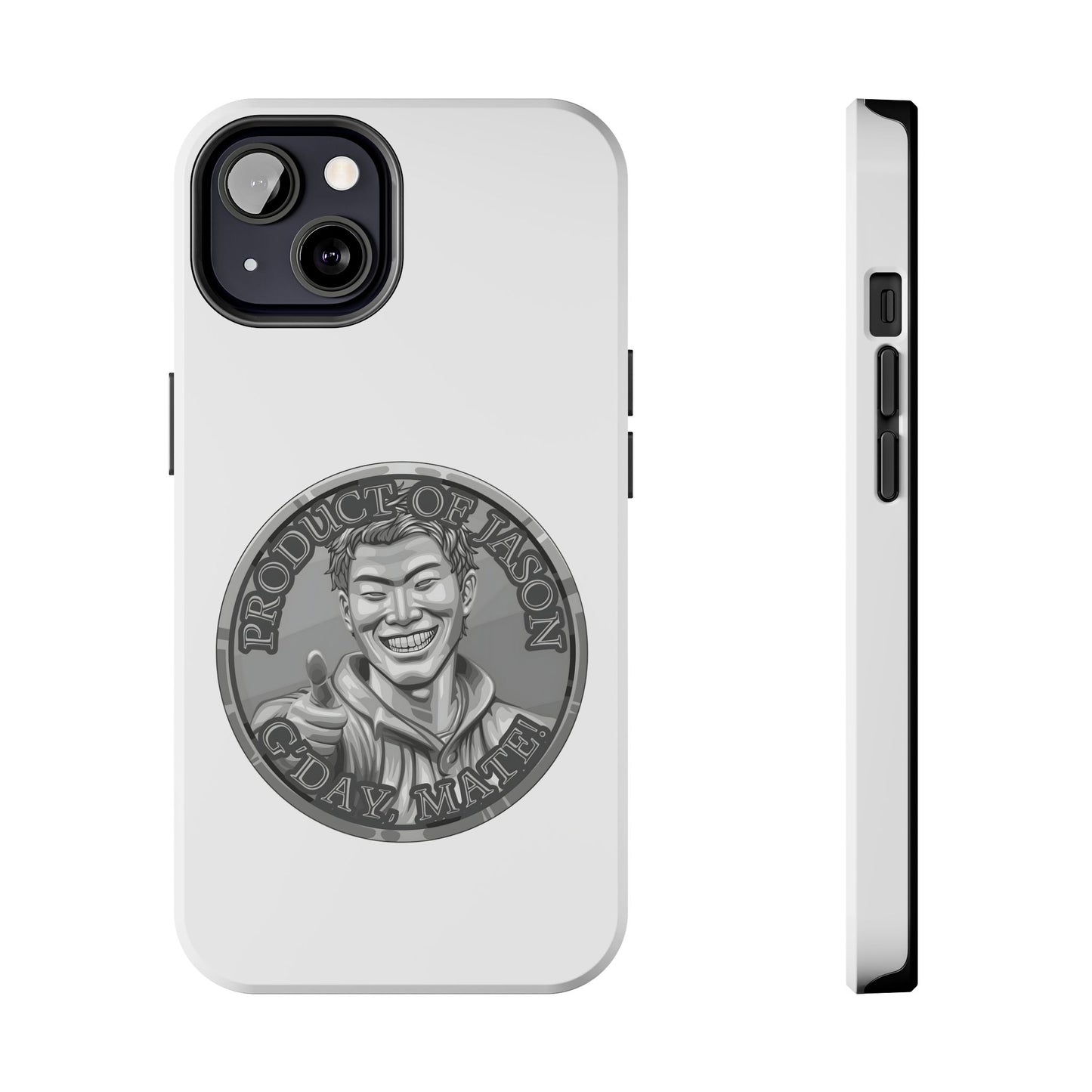iPhone and Samsung Silver Spirit Coin Tough Phone Case - Durable Protection