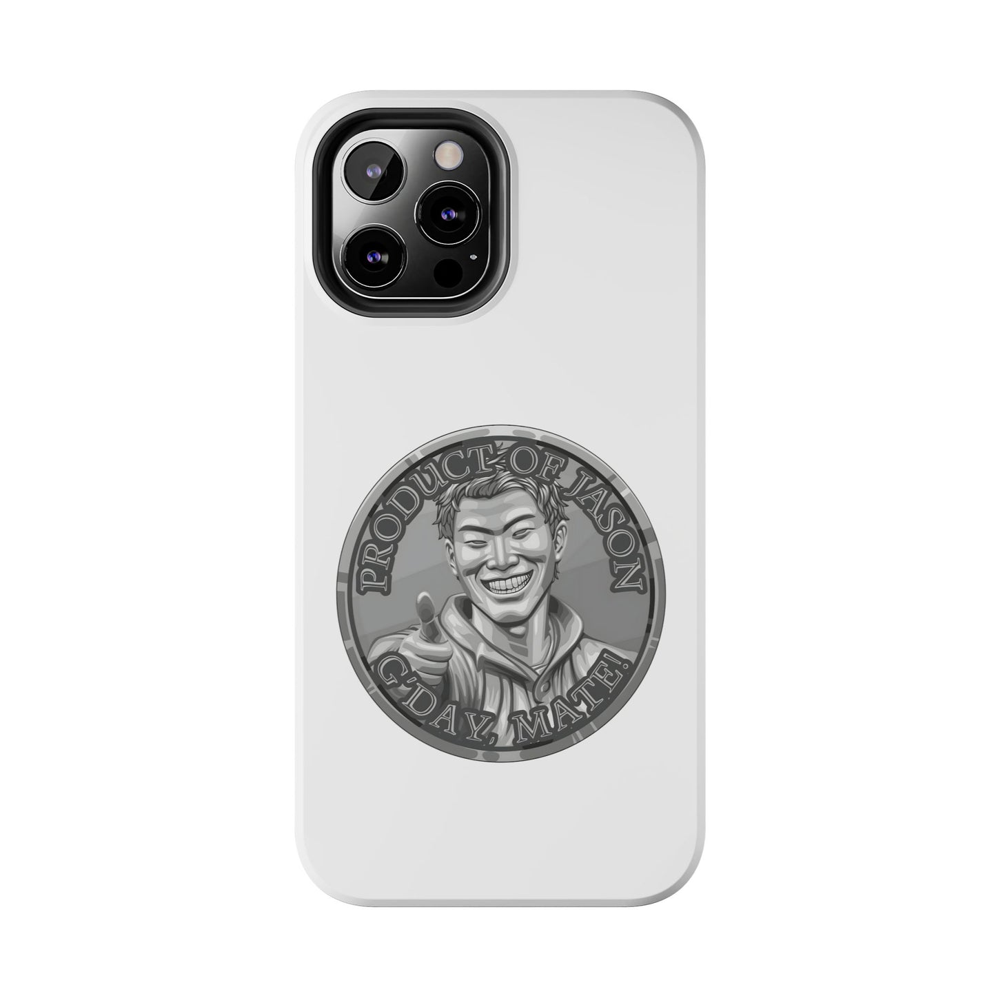iPhone and Samsung Silver Spirit Coin Tough Phone Case - Durable Protection