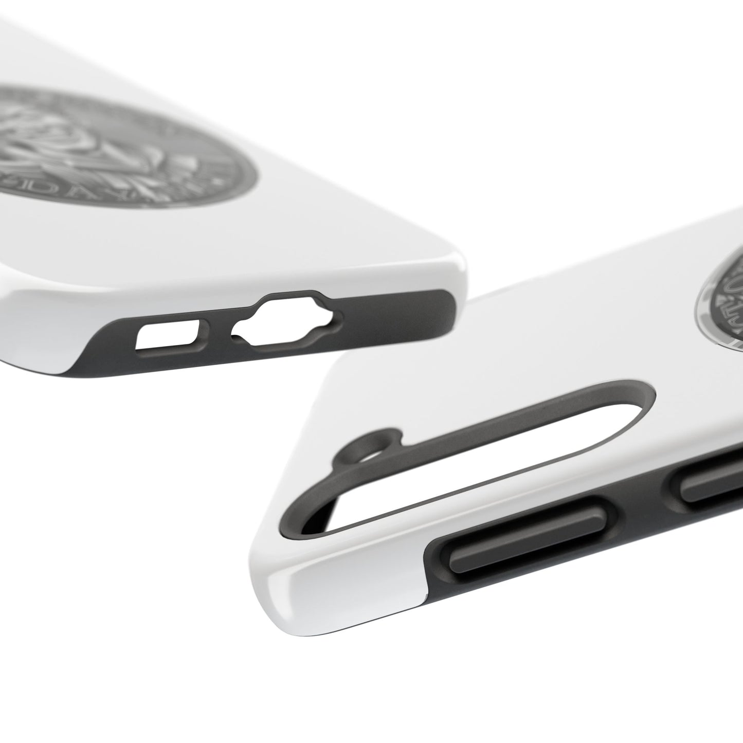 iPhone and Samsung Silver Spirit Coin Tough Phone Case - Durable Protection