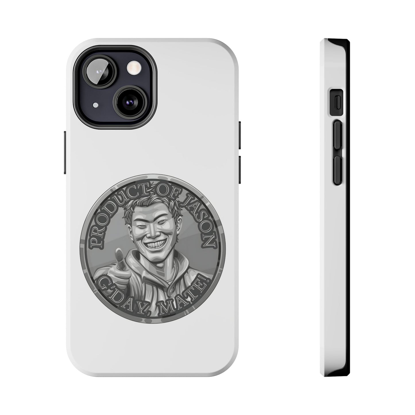 iPhone and Samsung Silver Spirit Coin Tough Phone Case - Durable Protection